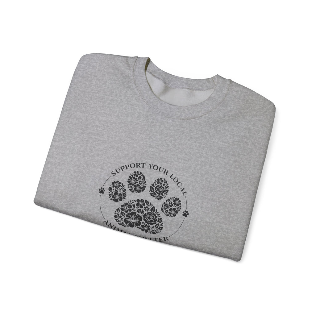 Paw Print Sweatshirt Support your Local Animal Shelter
