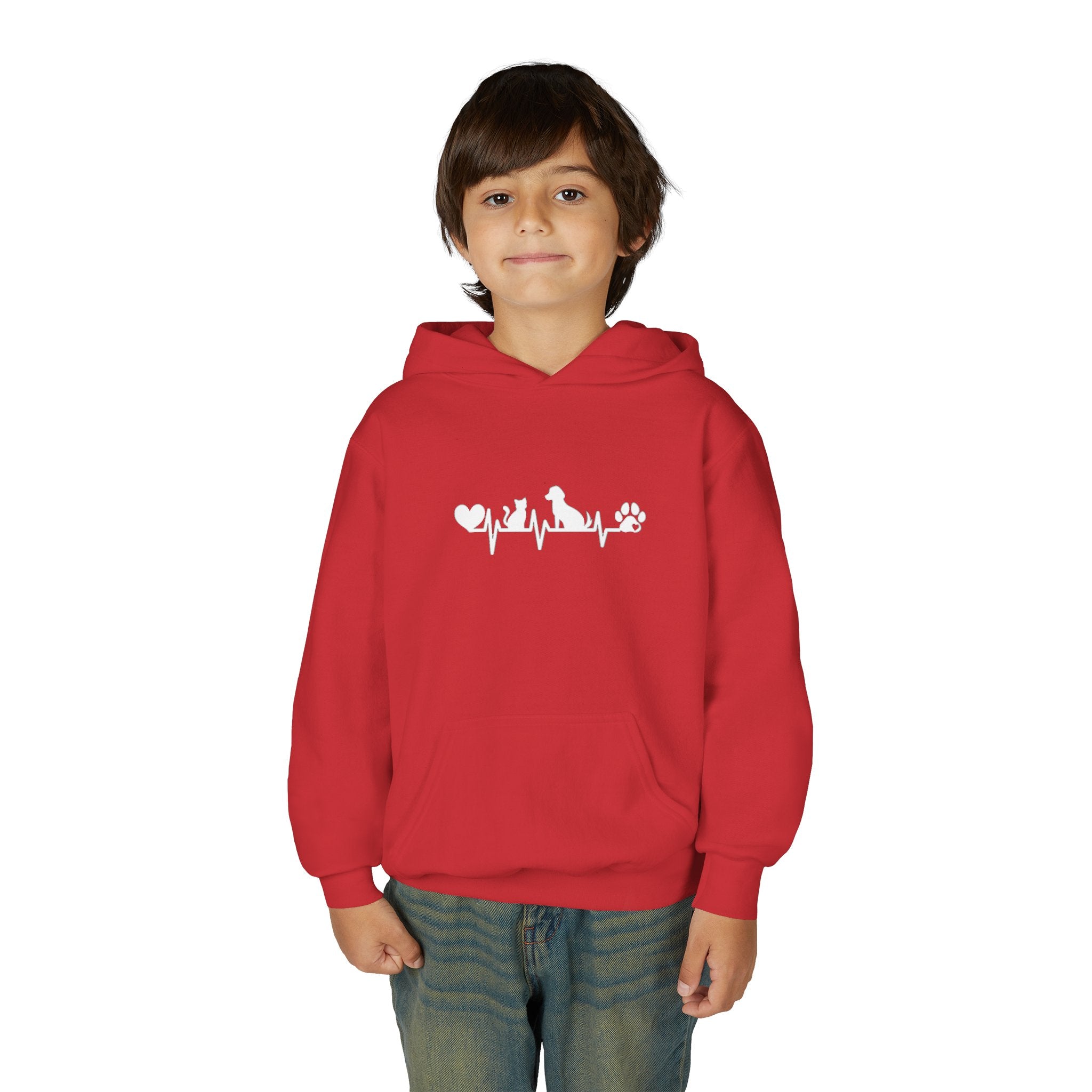 Kids Dog & Cat Heartbeat Hoodie