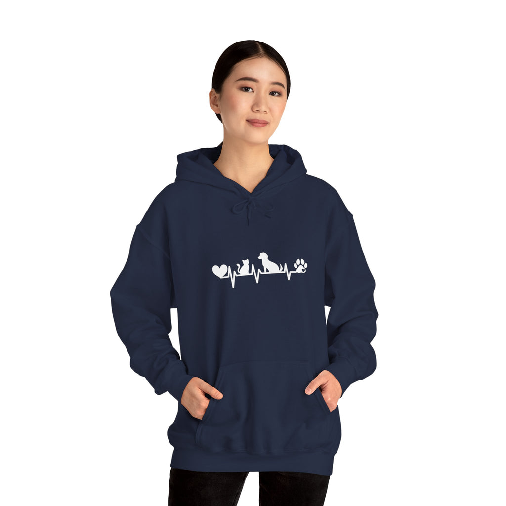 Dog-Cat Heartbeat Hoodie