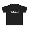 Youth Tee — Cute White Animal Heartbeat Graphic (Kids Casual Top, Spring/Summer)