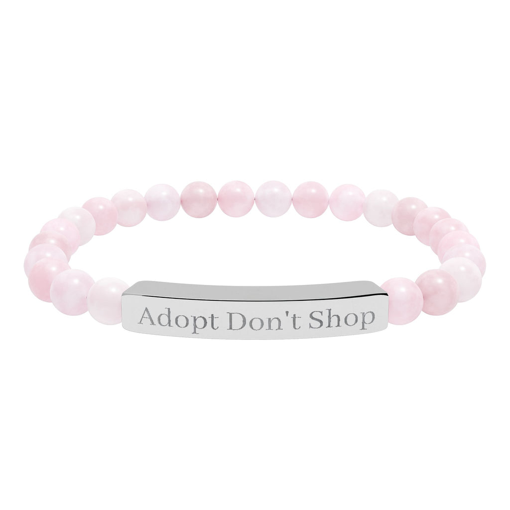 Adopt Don't Shop Bracelet — Personalized Beaded Gemstone Bracelet