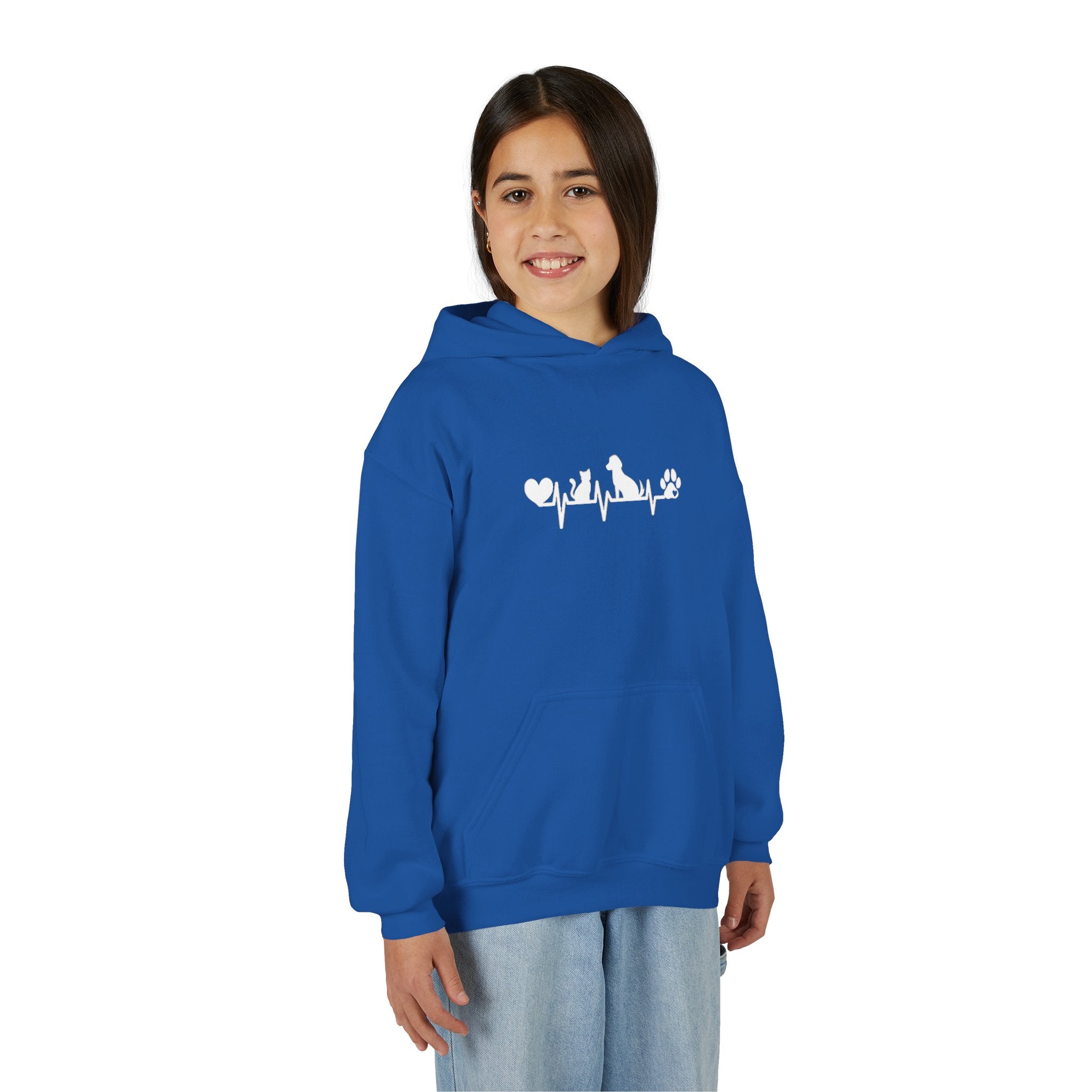 Kids Dog & Cat Heartbeat Hoodie
