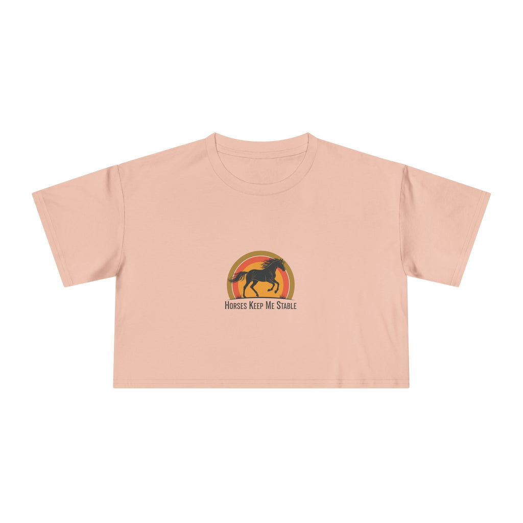 Vintage Sunset Horse- Crop Top Tee