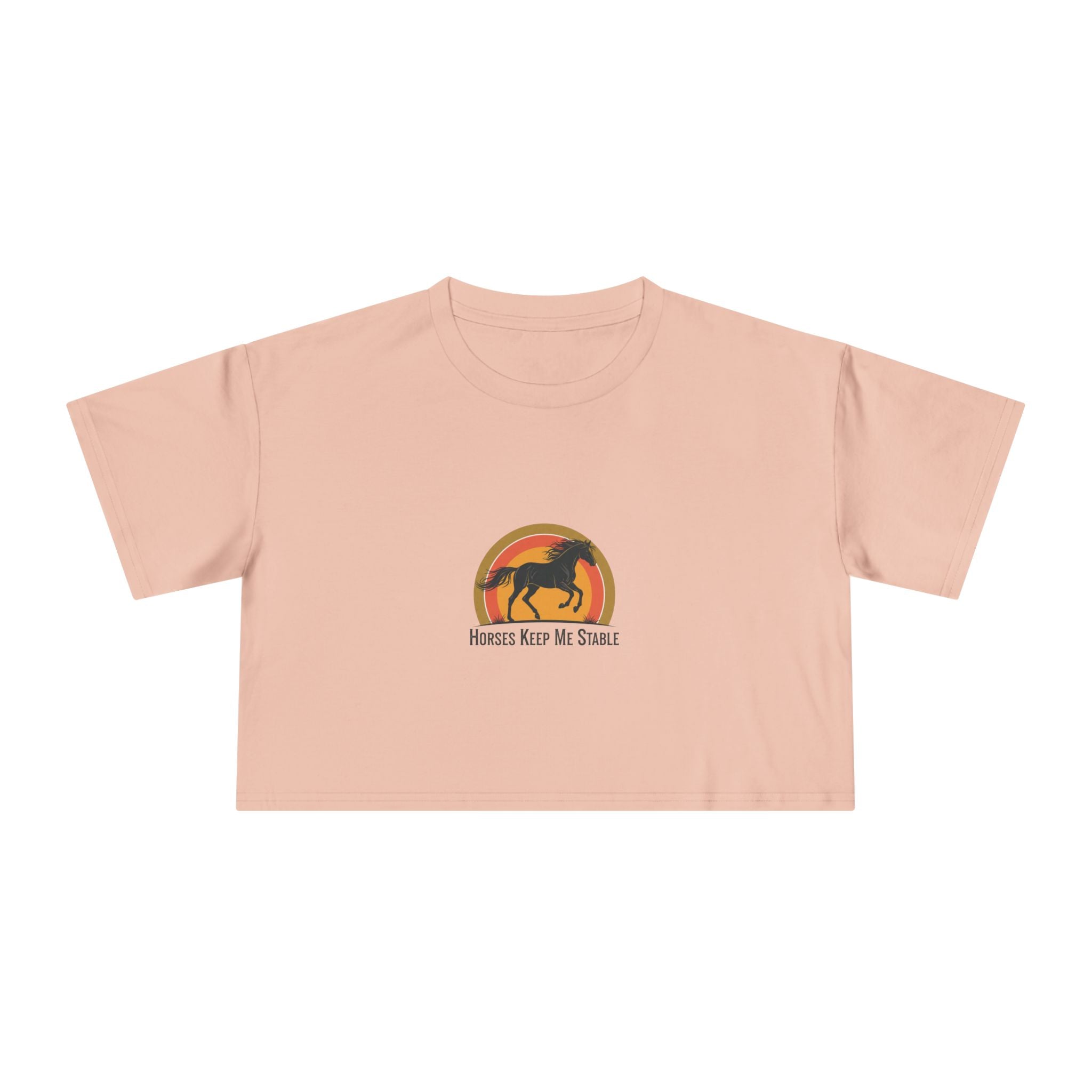 Vintage Sunset Horse- Crop Top Tee