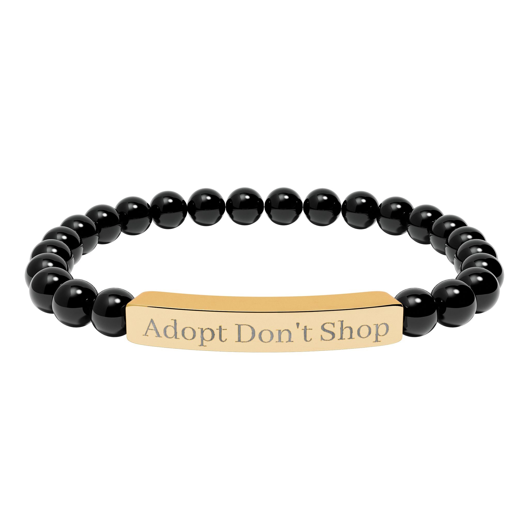 Adopt Don't Shop Bracelet — Personalized Beaded Gemstone Bracelet