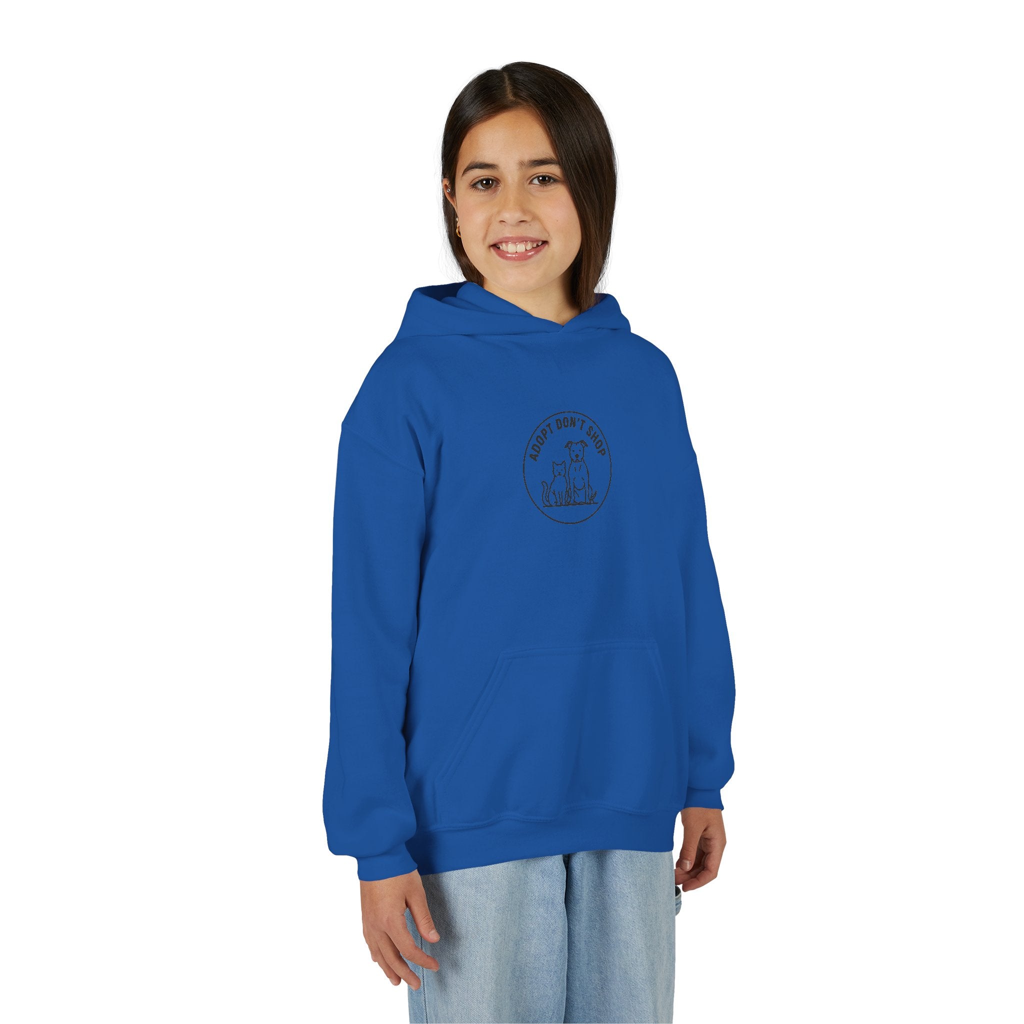 Adopt Don't Shop Kids Hoodie — Animal Rescue Support Youth Sweatshirt