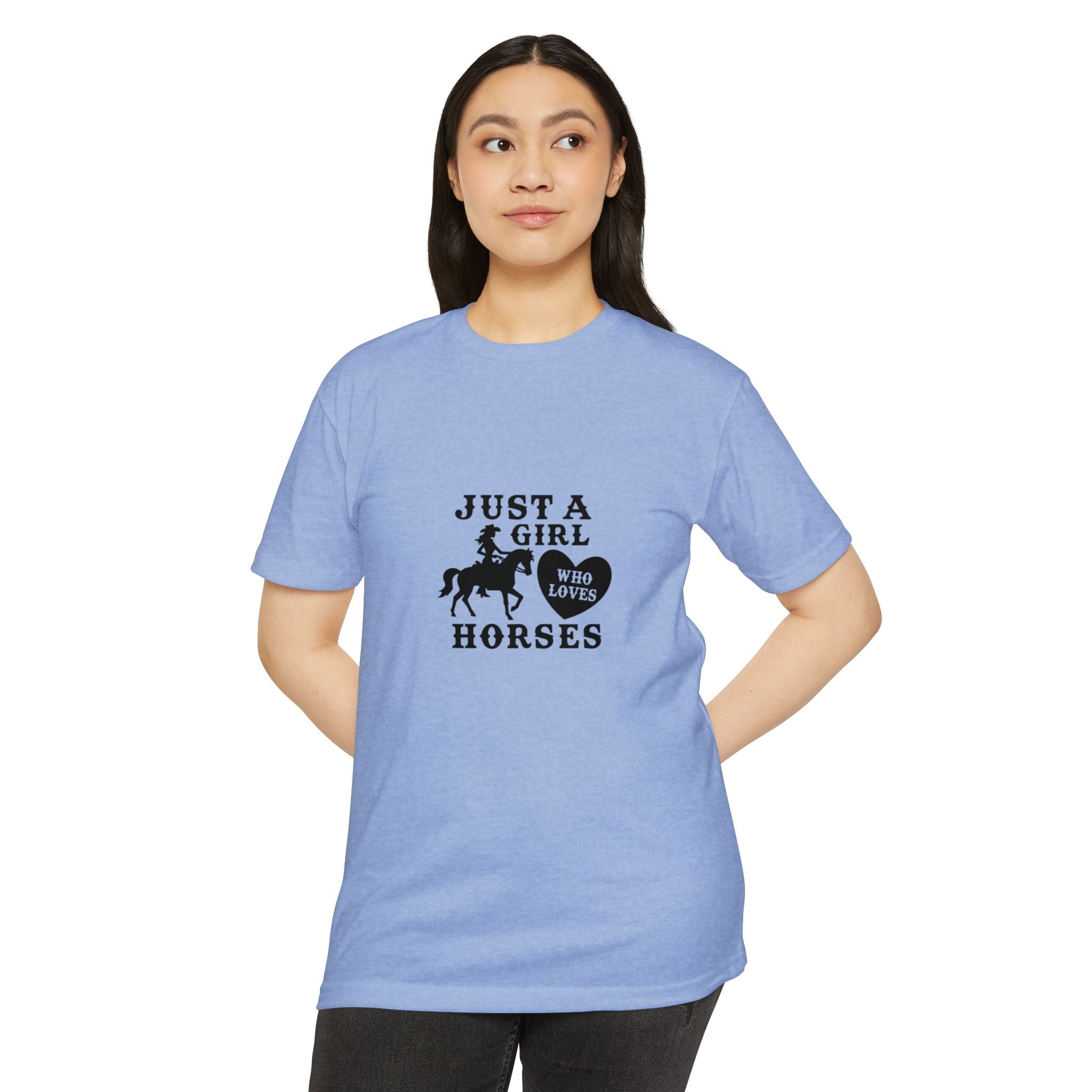 Just A Girl Who Loves Horses T-Shirt — Cute Equestrian Tee for Horse Lovers