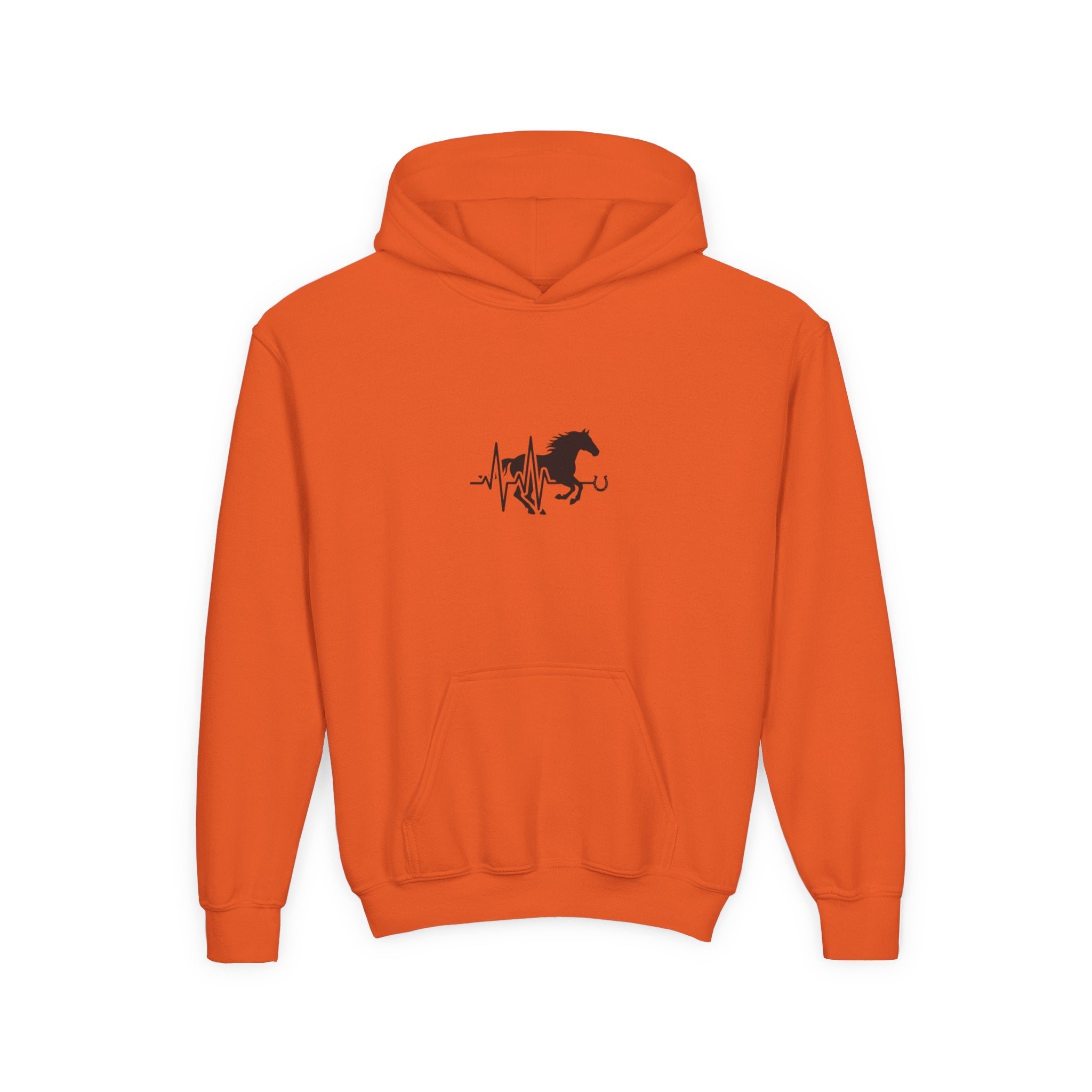 Youth Horse Heartbeat Hoodie - Equestrian Kids Pullover
