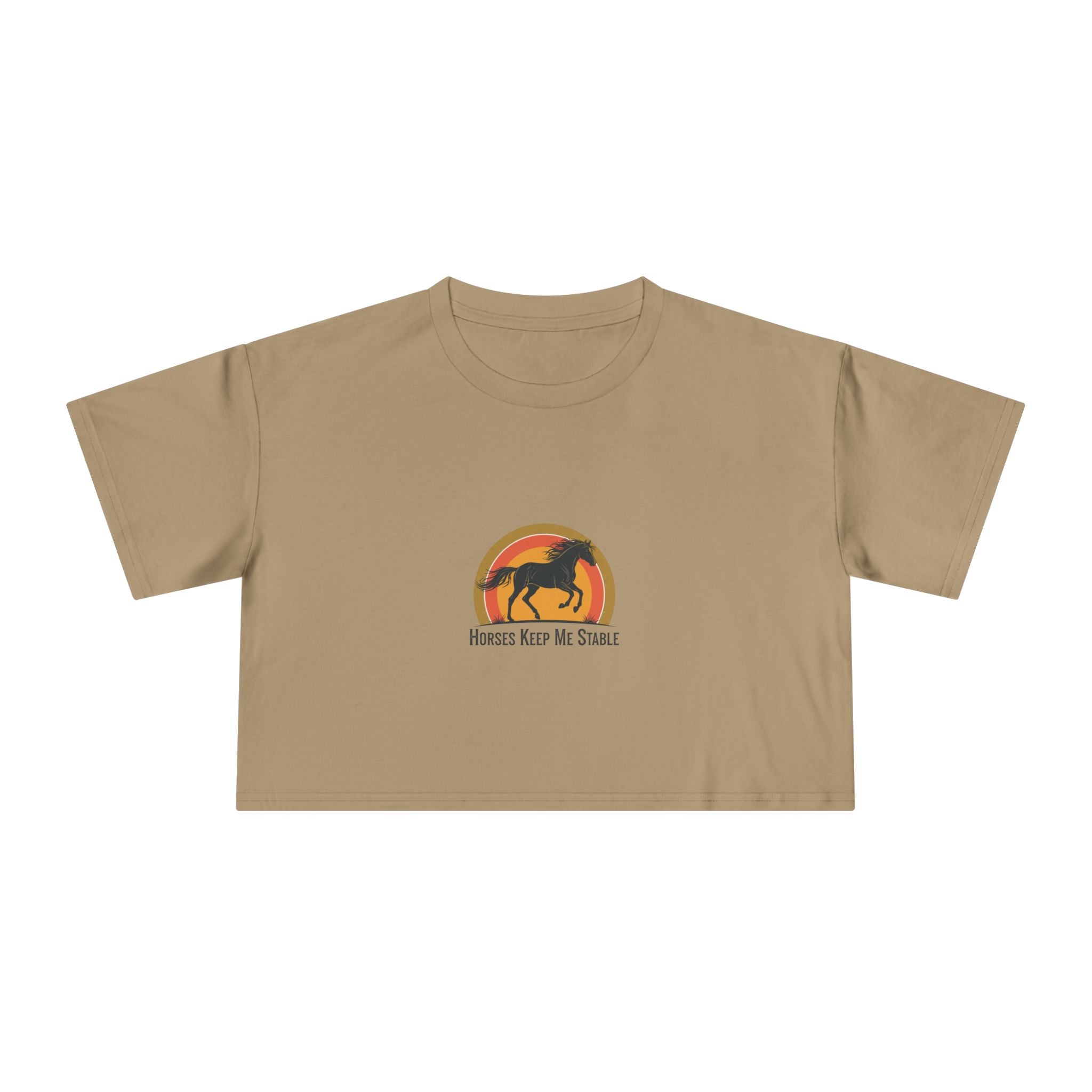 Vintage Sunset Horse- Crop Top Tee