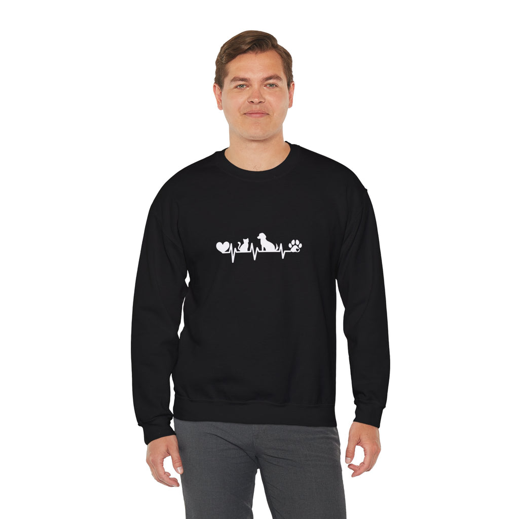 Cat-Dog Heartbeat Sweatshirt