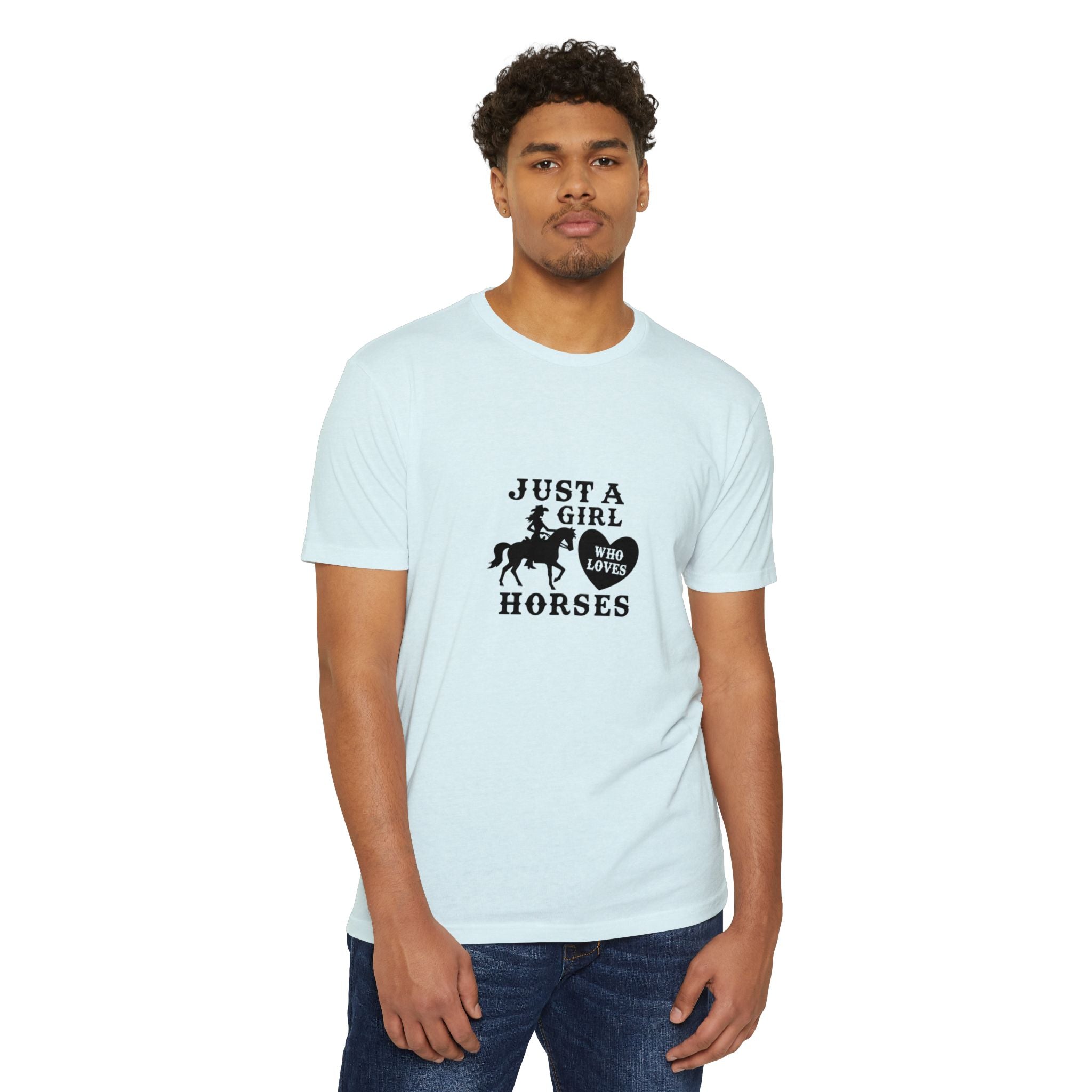 Just A Girl Who Loves Horses T-Shirt — Cute Equestrian Tee for Horse Lovers