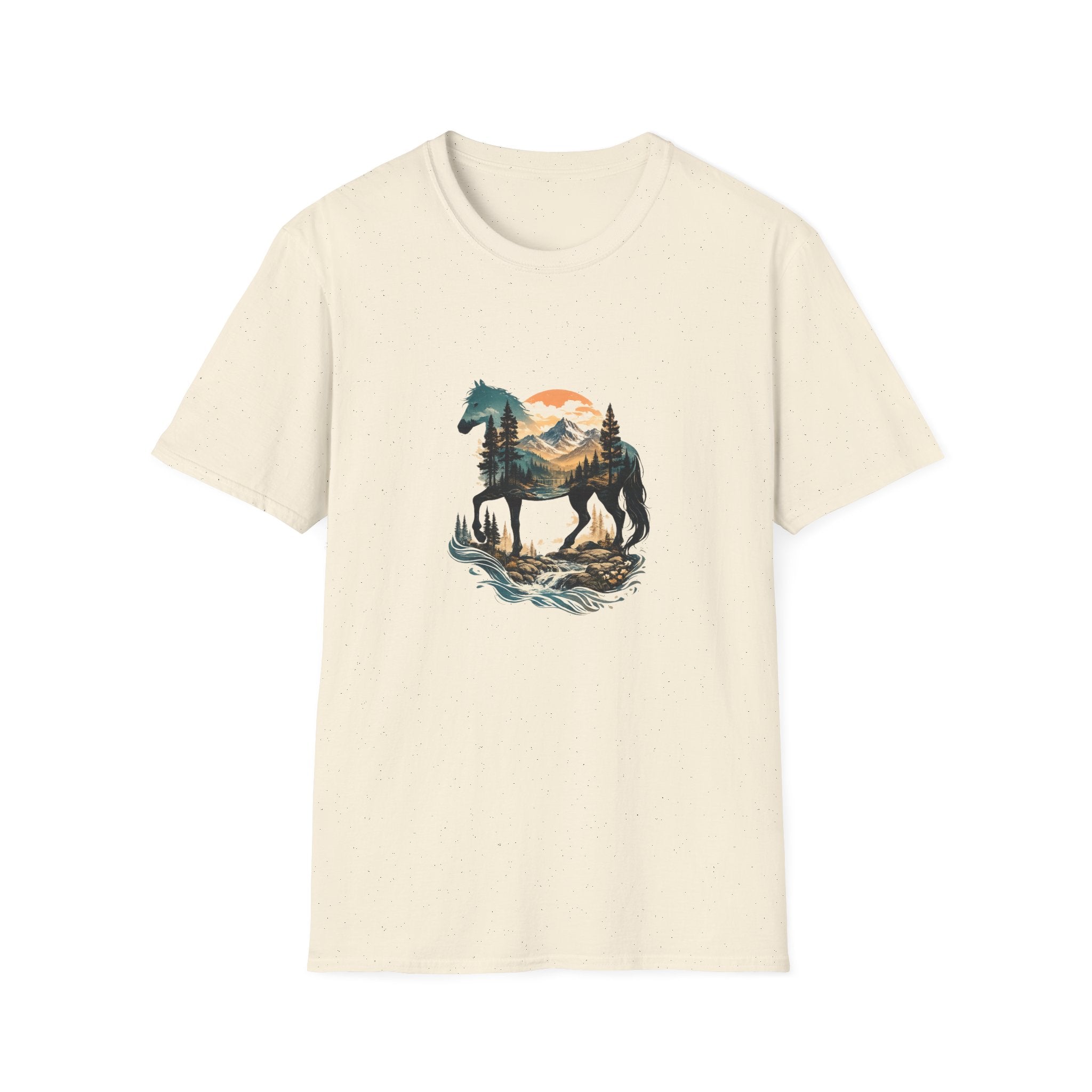 Sunset Mountain Horse T-Shirt — Horse in the Mountains at Sunset Comfy Tee