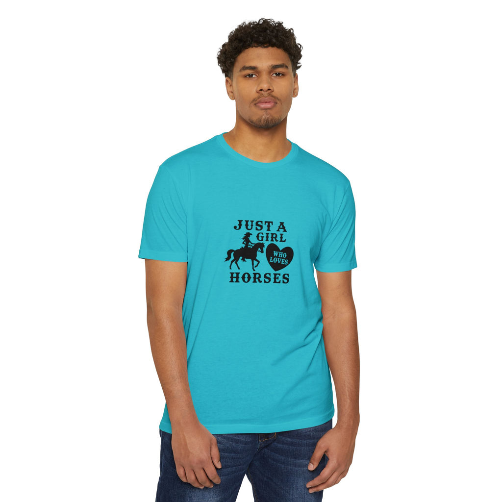 Just A Girl Who Loves Horses T-Shirt — Cute Equestrian Tee for Horse Lovers
