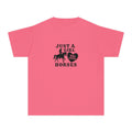 Youth Tee — "Just a Girl Who Loves Horses" Horse Graphic Shirt