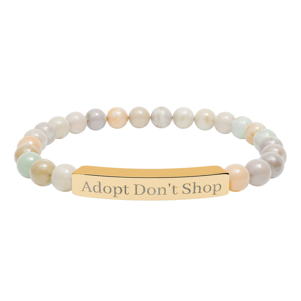 Adopt Don't Shop Bracelet — Personalized Beaded Gemstone Bracelet