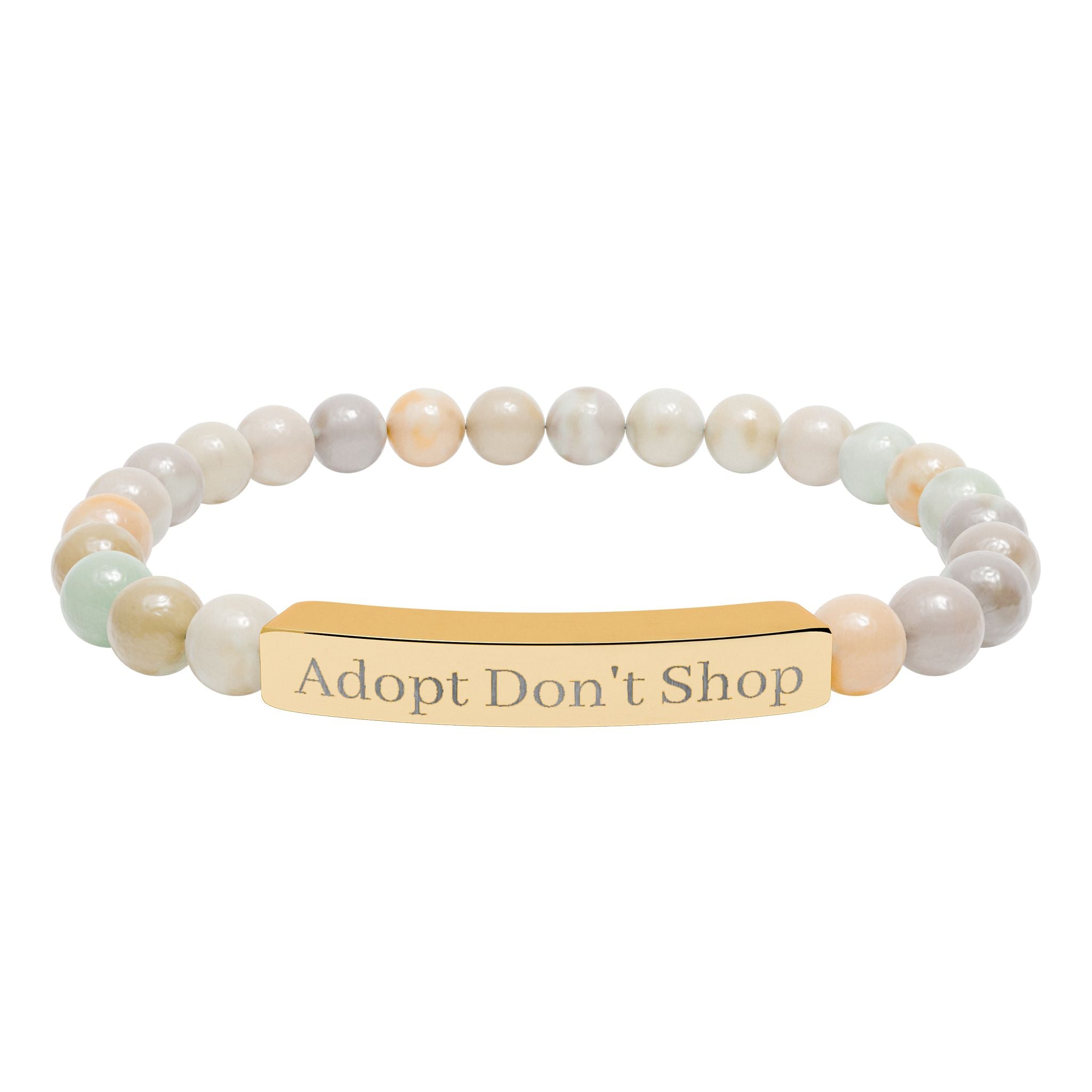Adopt Don't Shop Bracelet — Personalized Beaded Gemstone Bracelet