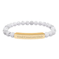 Kind Creature Club Bead Bar Bracelet — Custom Stretch Gemstone Bracelet