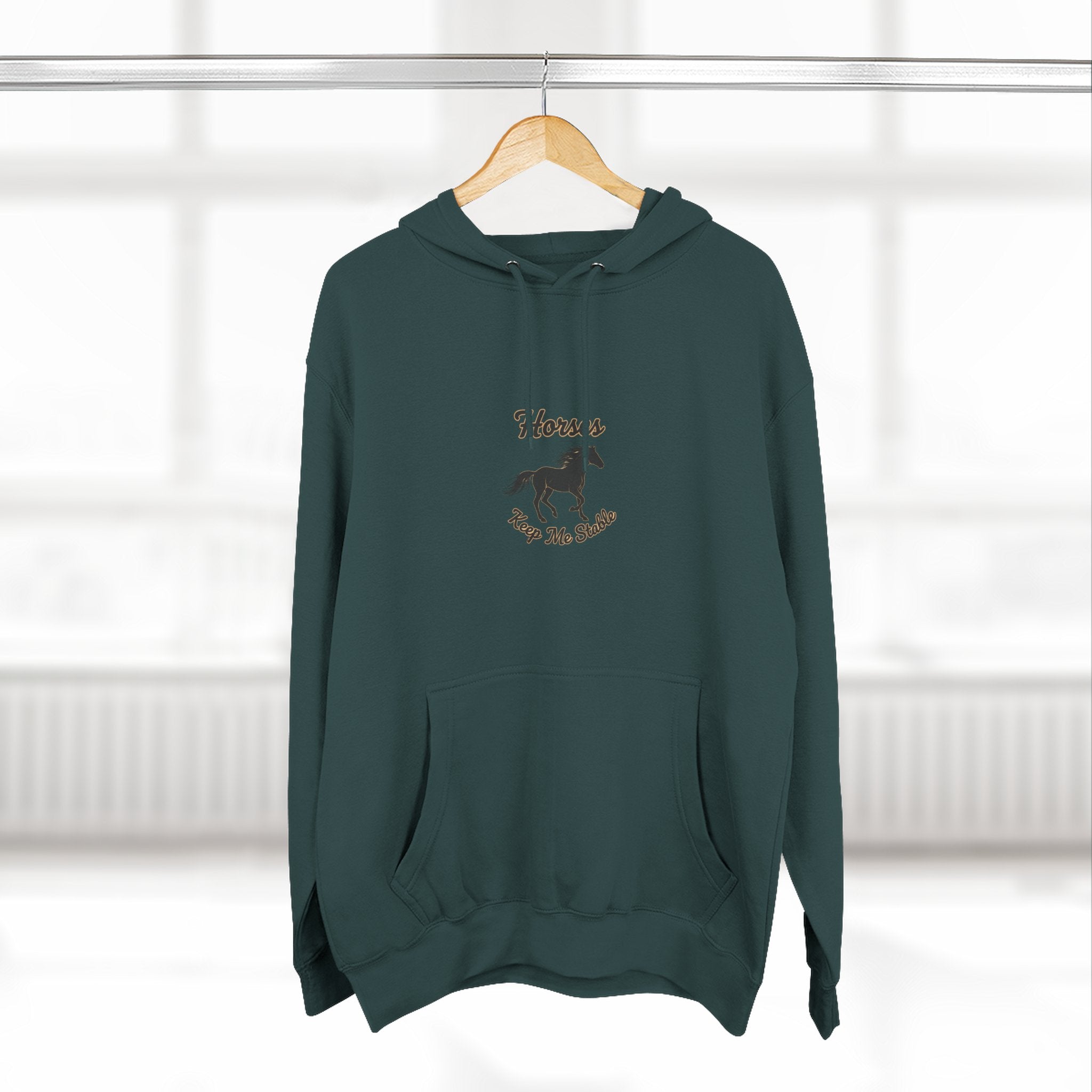 Horse Rescue Hoodie - "Horses Keep Me Stable" Fleece Pullover