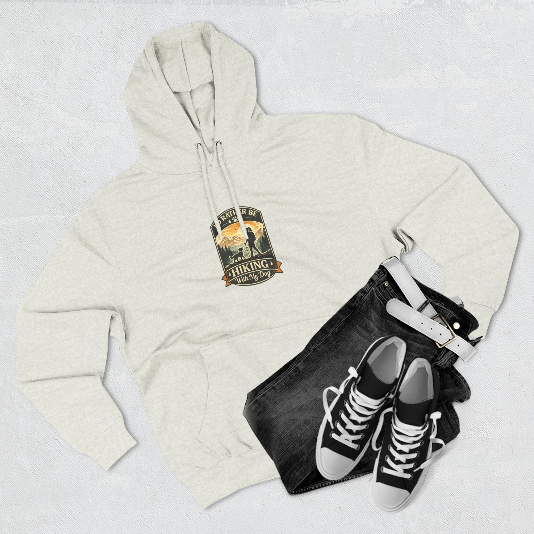 Hiking dog Hoodie — Adventure Awaits Fleece Pullover
