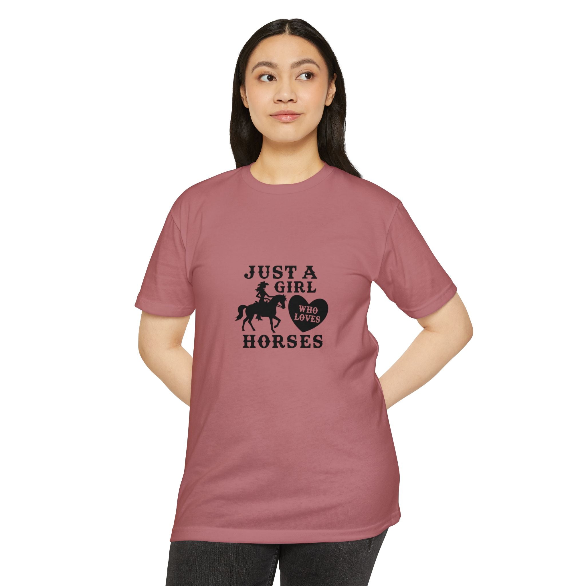 Just A Girl Who Loves Horses T-Shirt — Cute Equestrian Tee for Horse Lovers