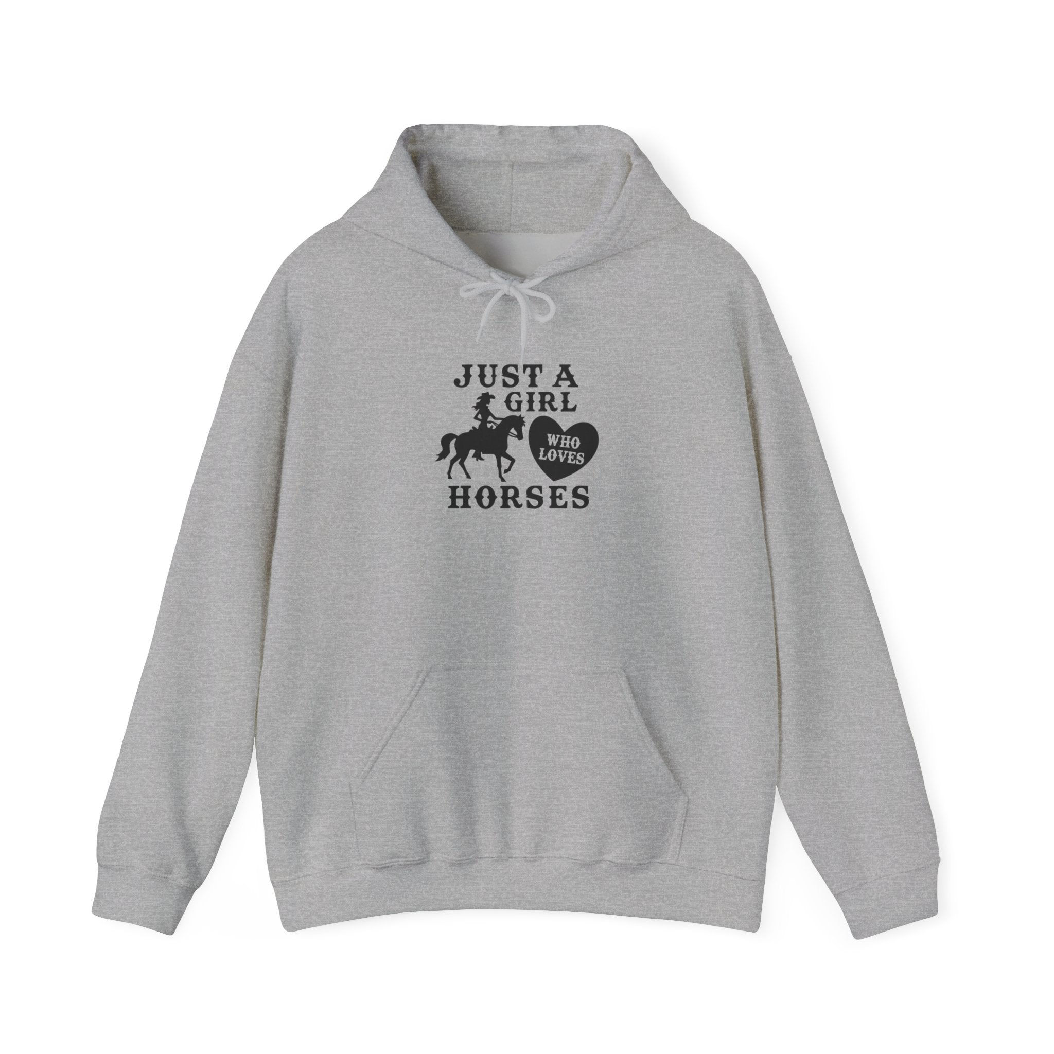 Just a Girl Who Loves Horses Hoodie — Women's Equestrian Sweatshirt