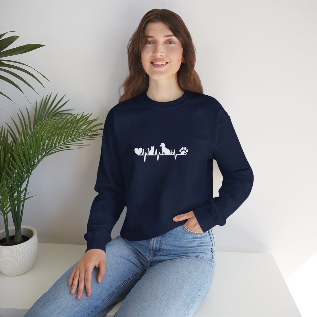 Cat-Dog Heartbeat Sweatshirt