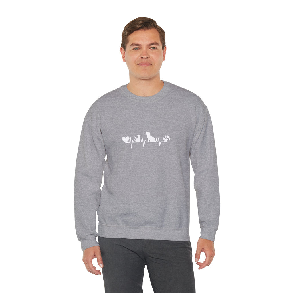 Cat-Dog Heartbeat Sweatshirt