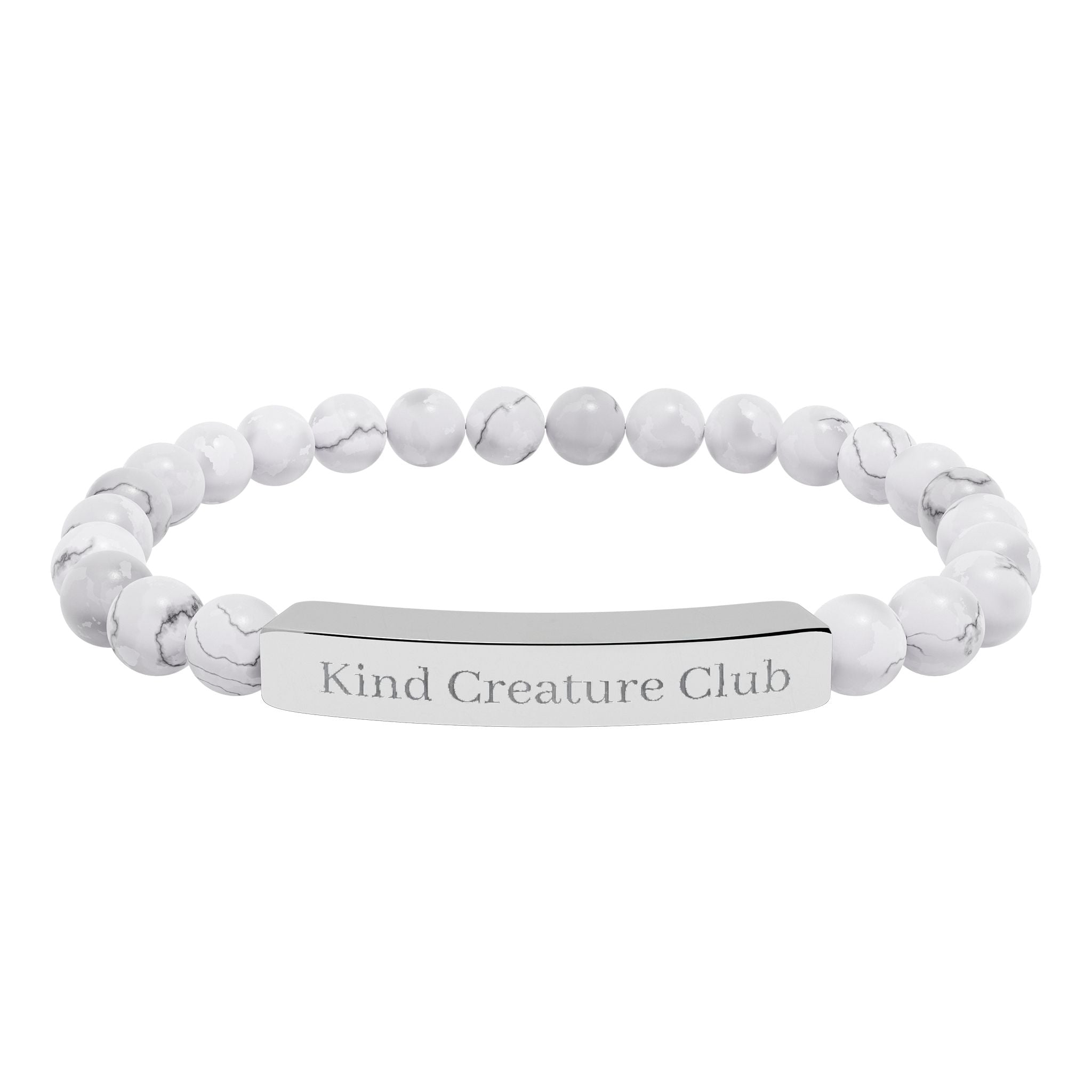 Kind Creature Club Bead Bar Bracelet — Custom Stretch Gemstone Bracelet