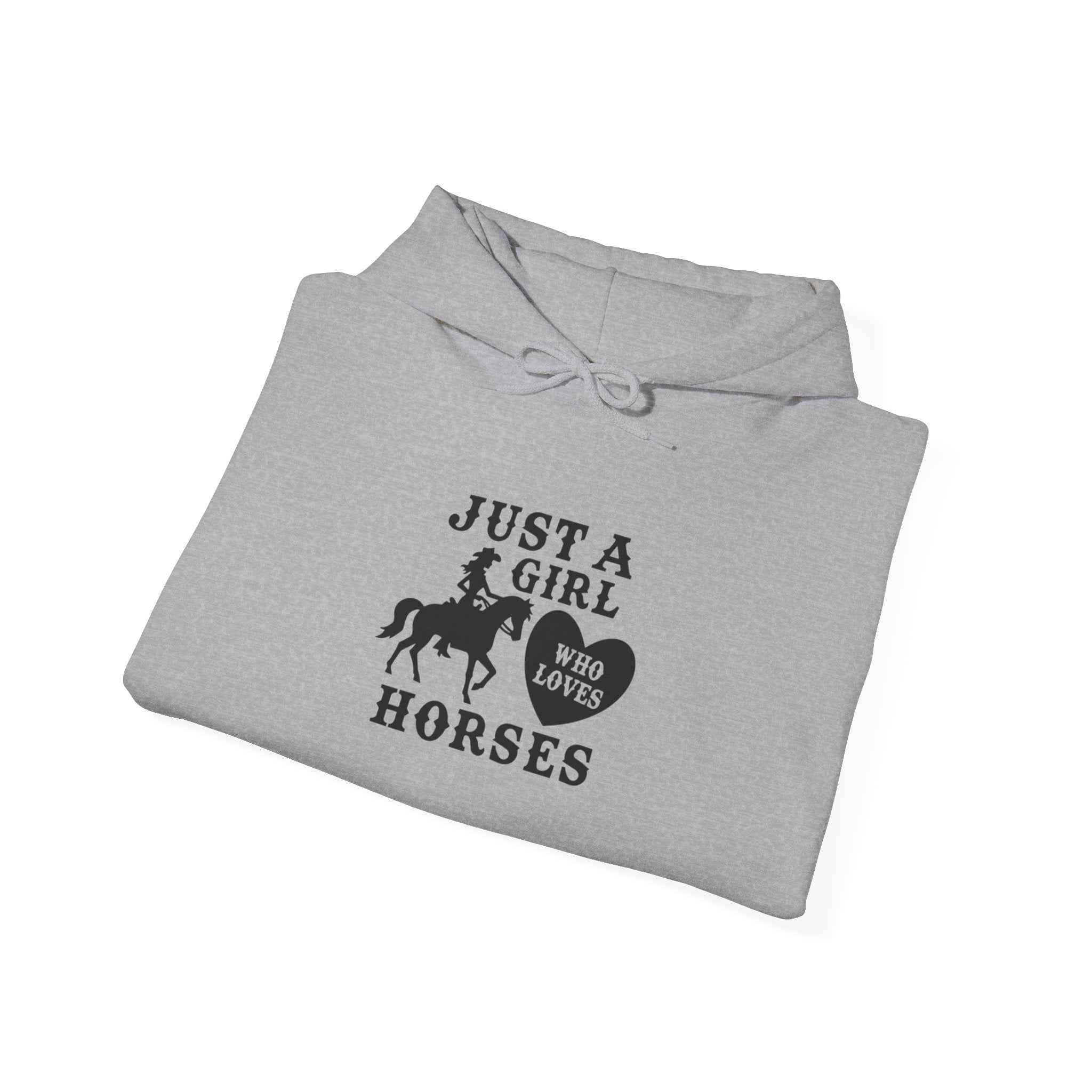 Just a Girl Who Loves Horses Hoodie — Women's Equestrian Sweatshirt