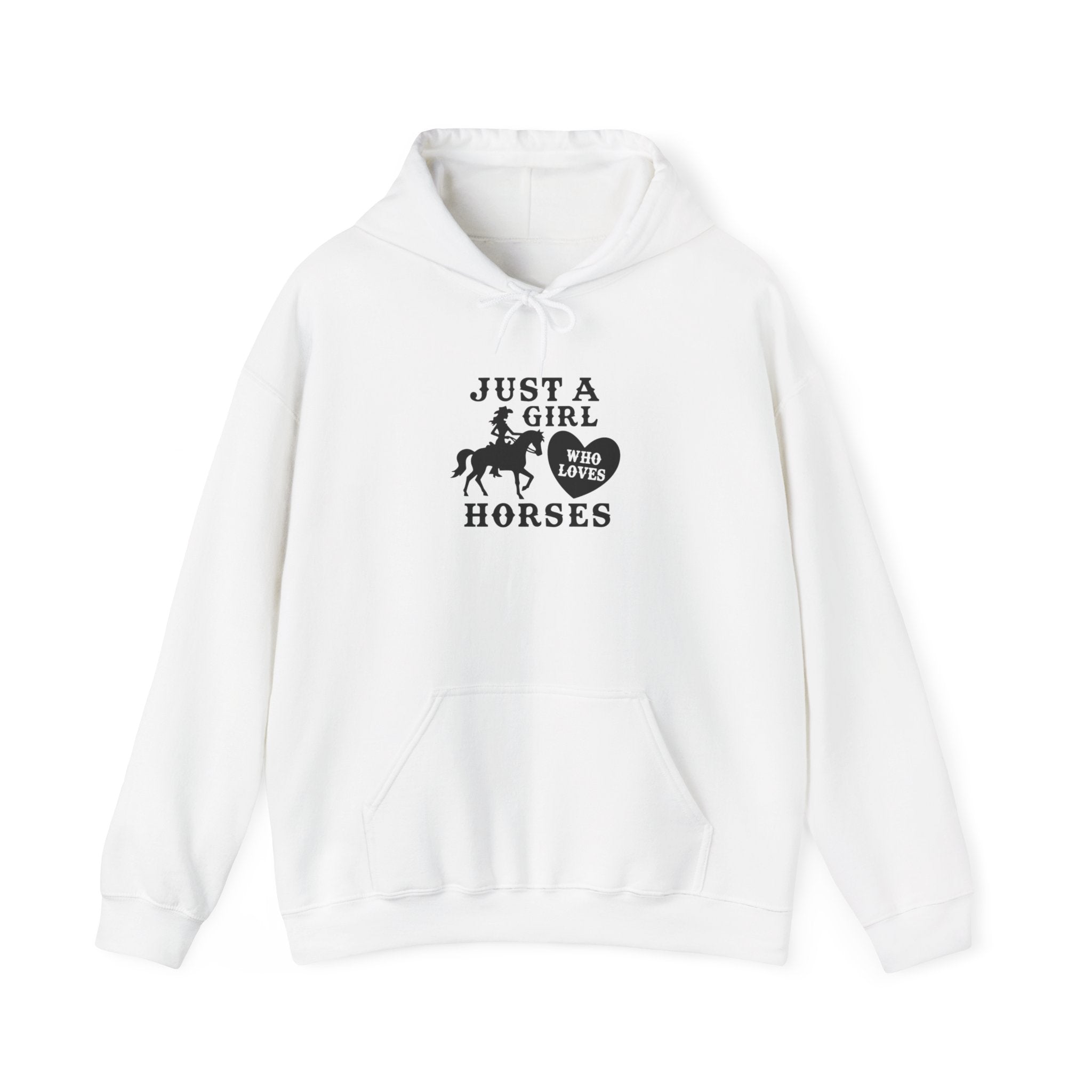 Just a Girl Who Loves Horses Hoodie — Women's Equestrian Sweatshirt