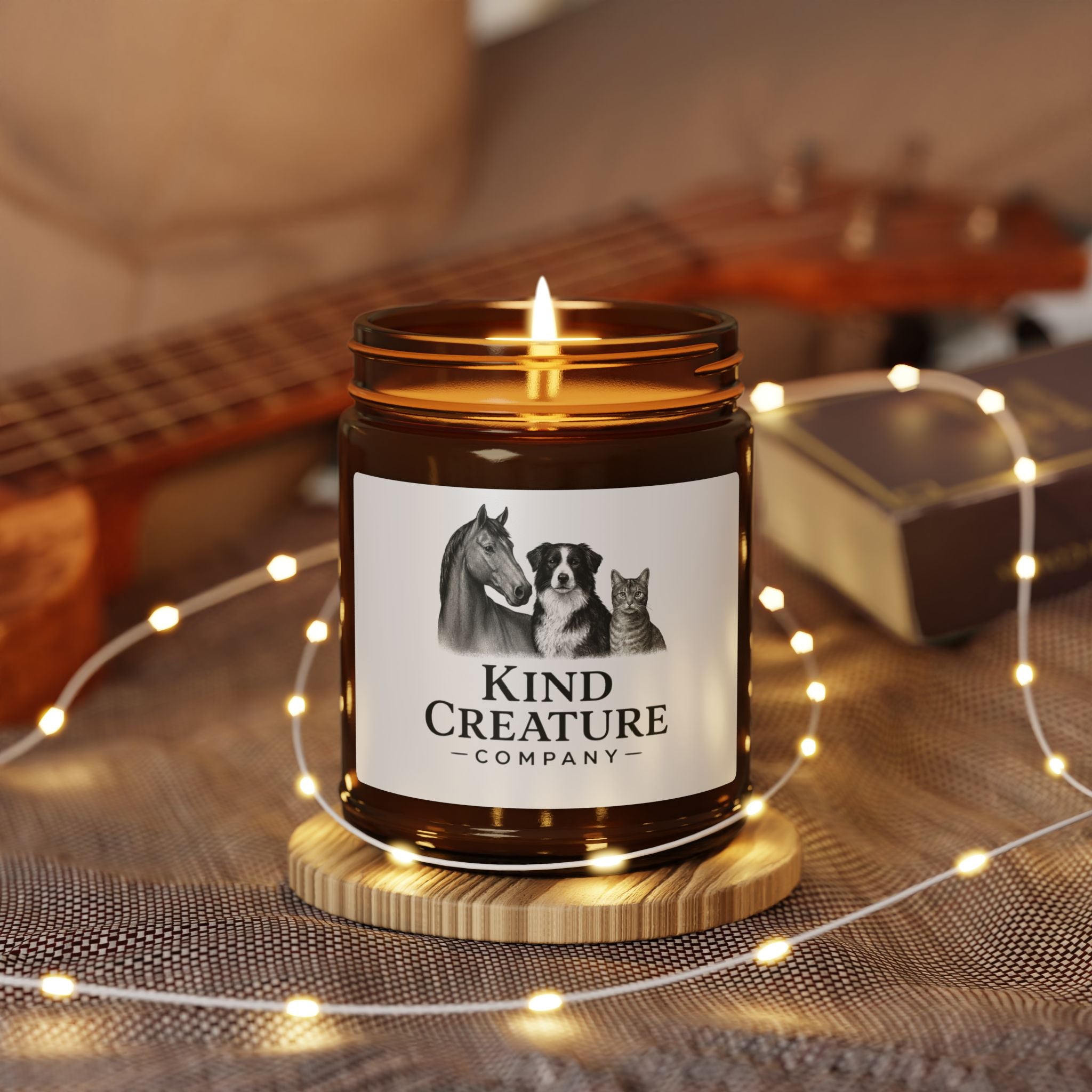Kind Creature Scented Soy Candle — Amber Jar (Multiple Sizes)