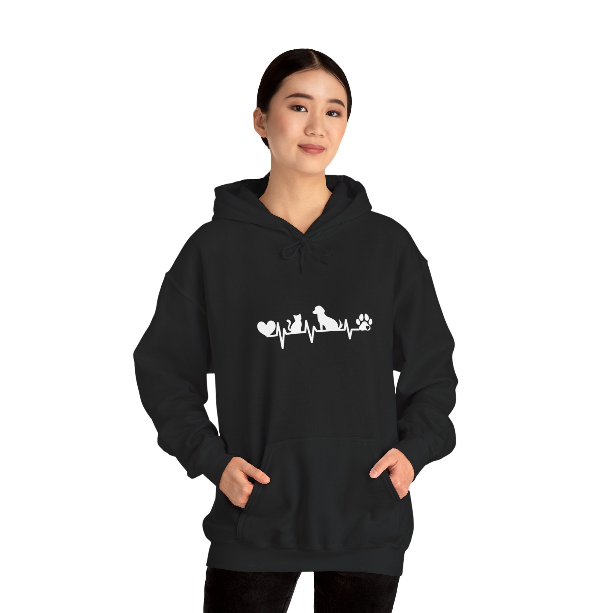 Dog-Cat Heartbeat Hoodie