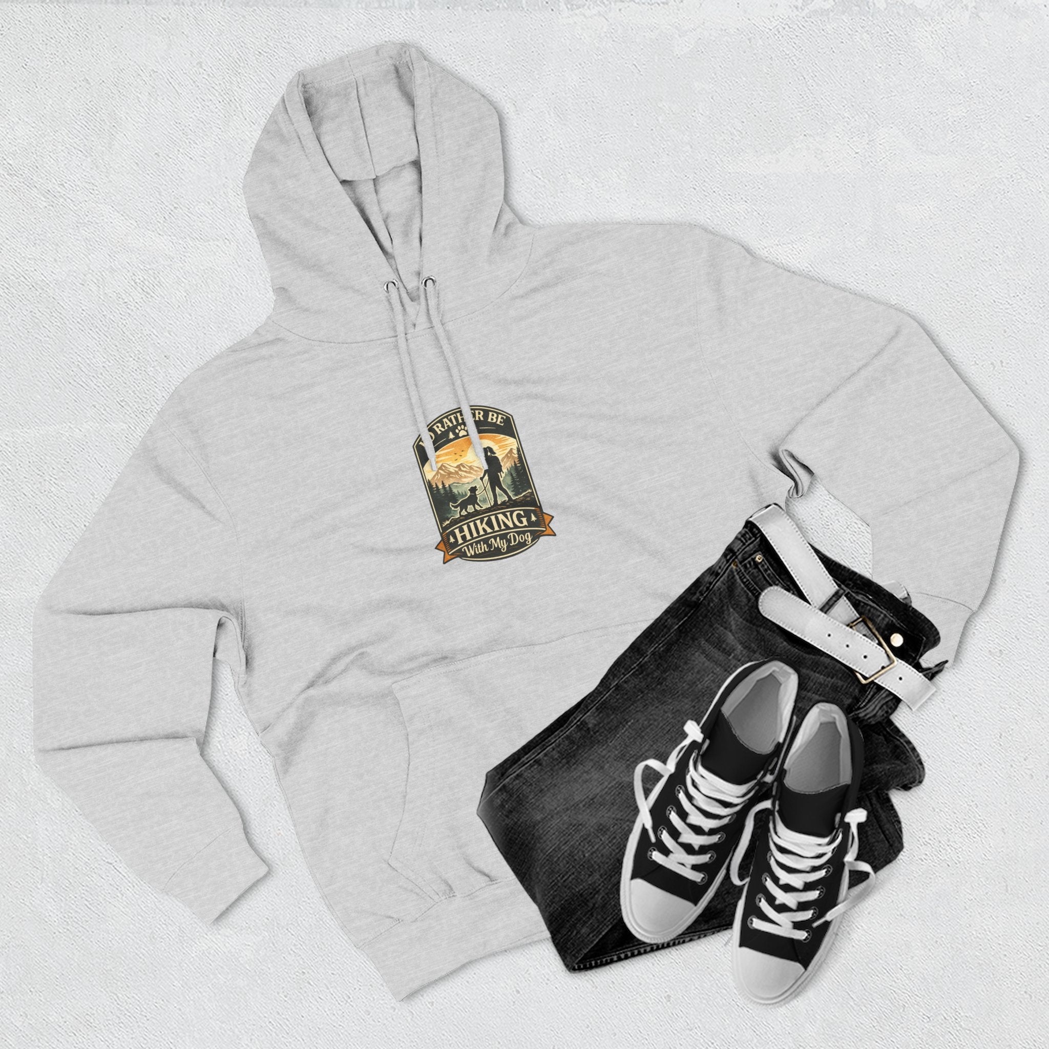 Hiking dog Hoodie — Adventure Awaits Fleece Pullover