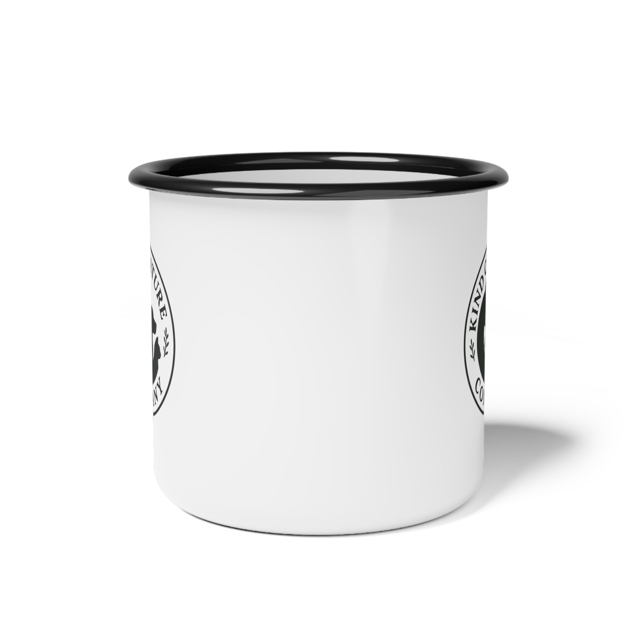 Kind Creature Company Enamel Camp Cup — Vintage Animal Logo Camping Mug