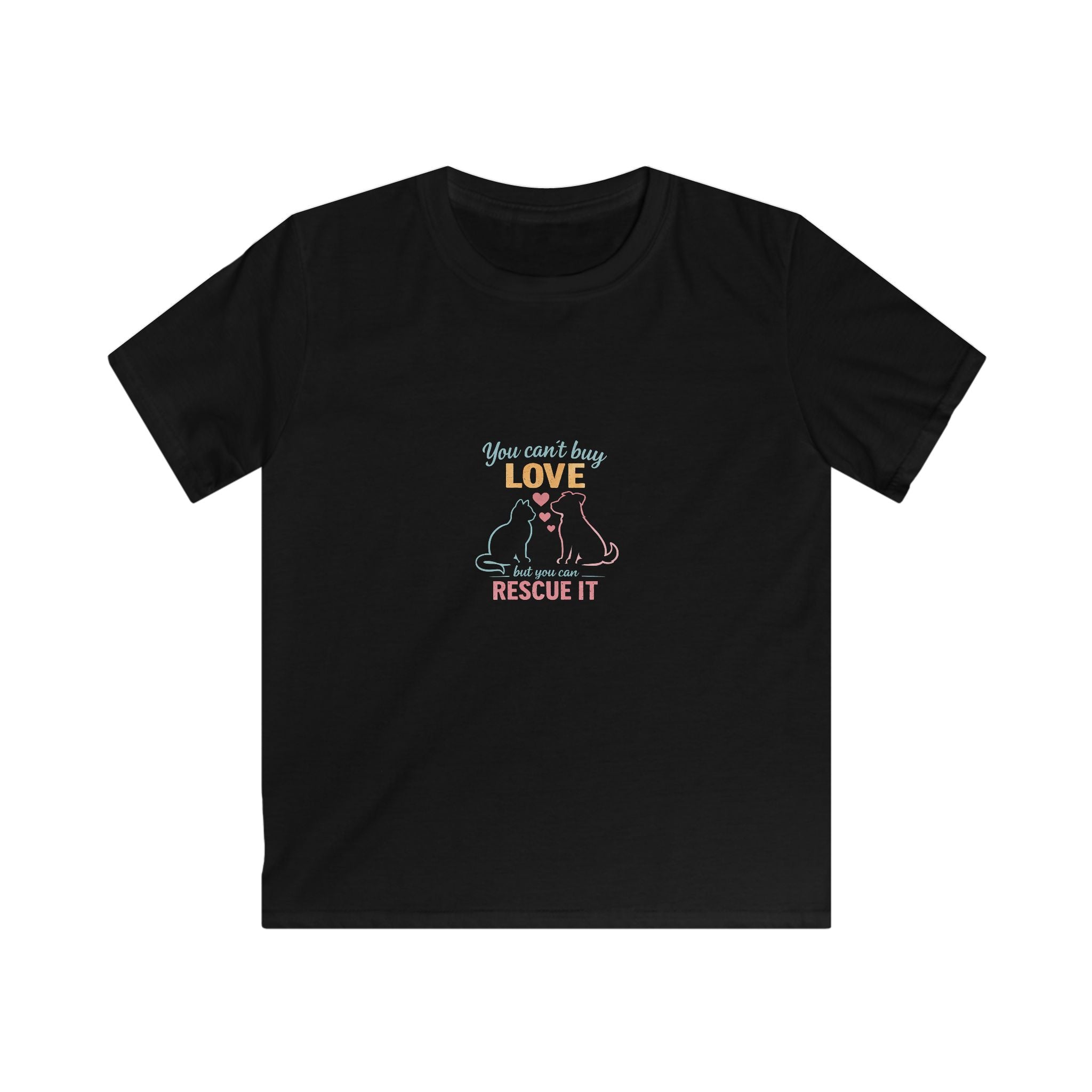 Kids Tee - "You Can't Buy Love, Rescue It" Rescue Dog Graphic
