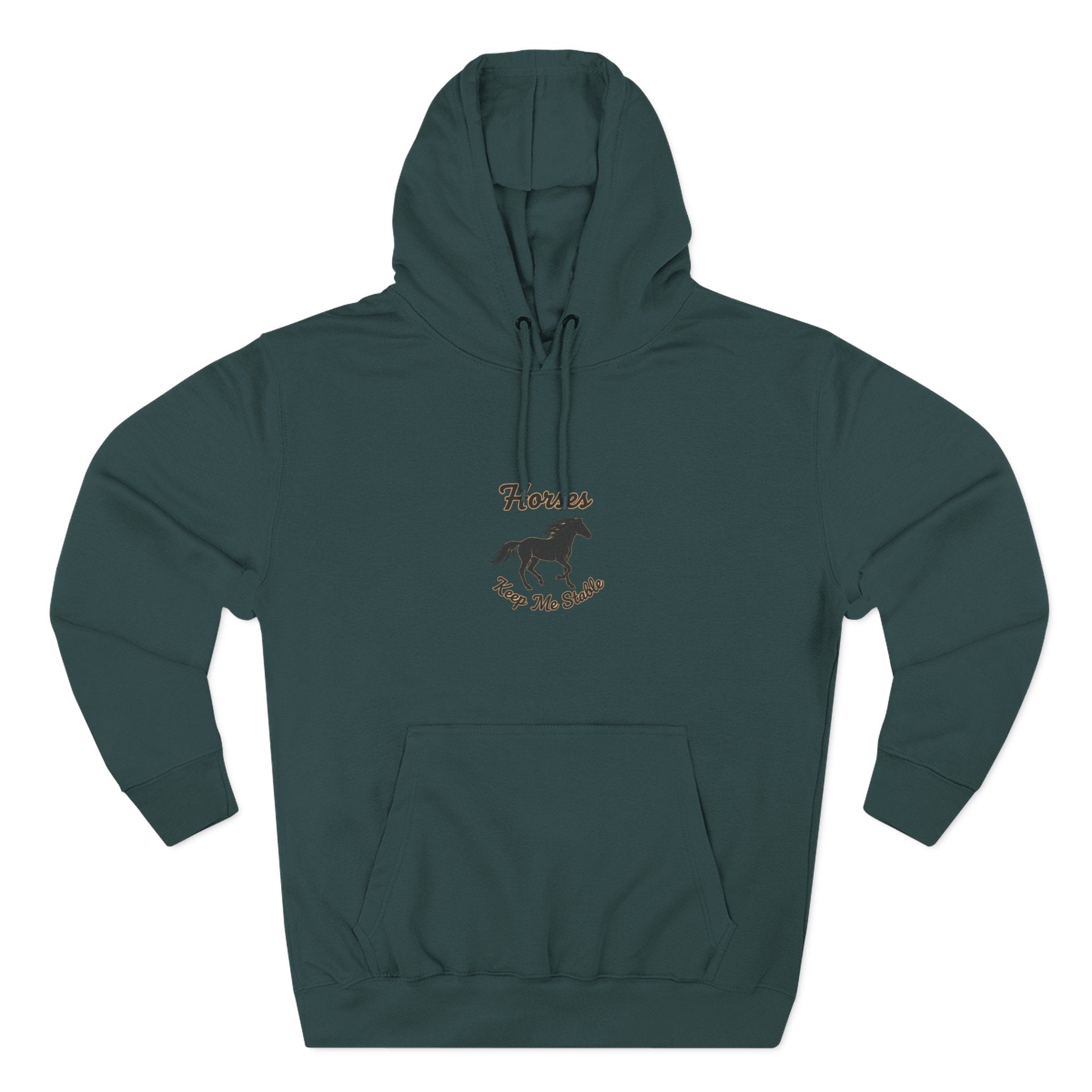 Horse Rescue Hoodie - "Horses Keep Me Stable" Fleece Pullover