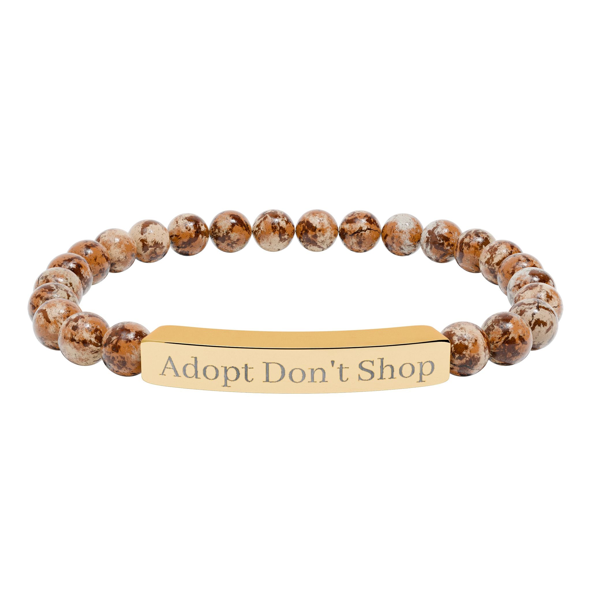 Adopt Don't Shop Bracelet — Personalized Beaded Gemstone Bracelet