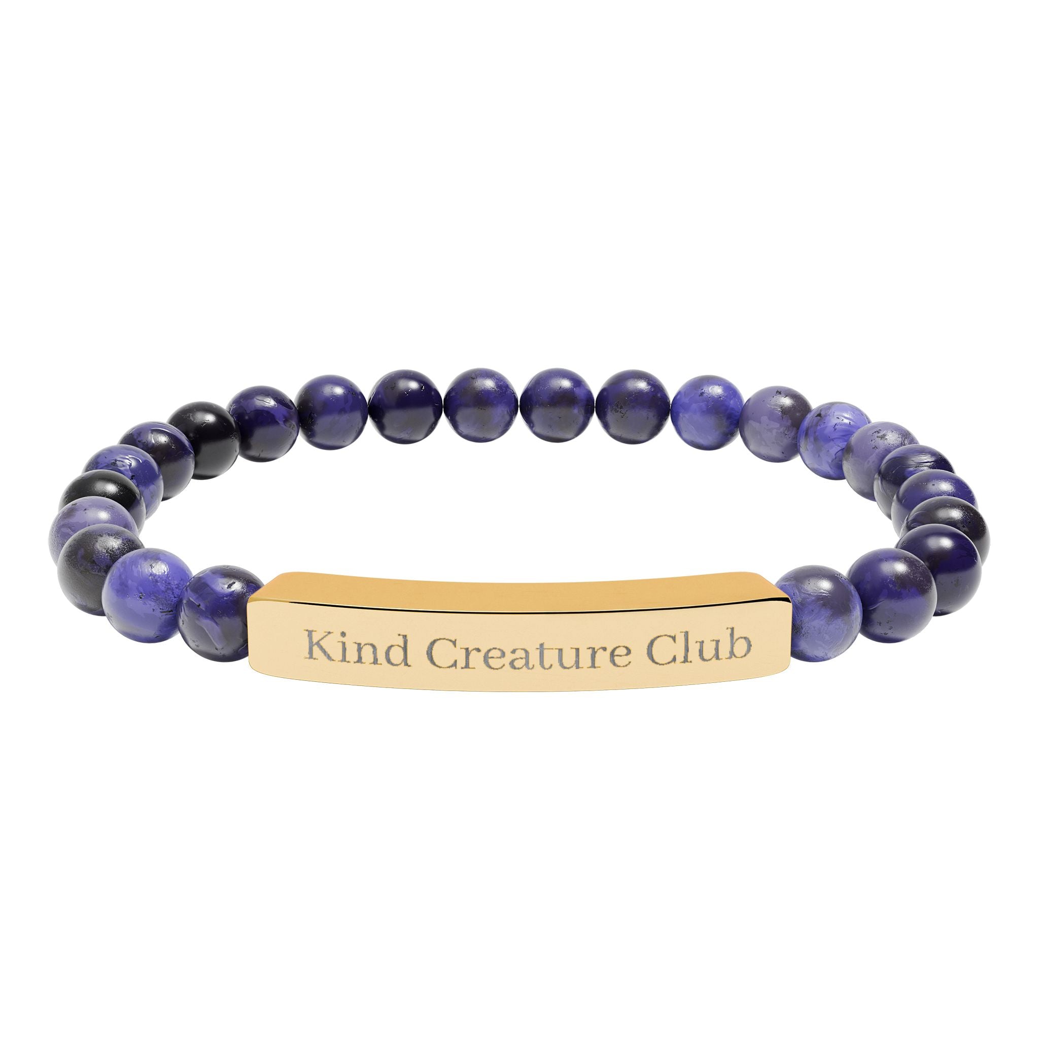 Kind Creature Club Bead Bar Bracelet — Custom Stretch Gemstone Bracelet
