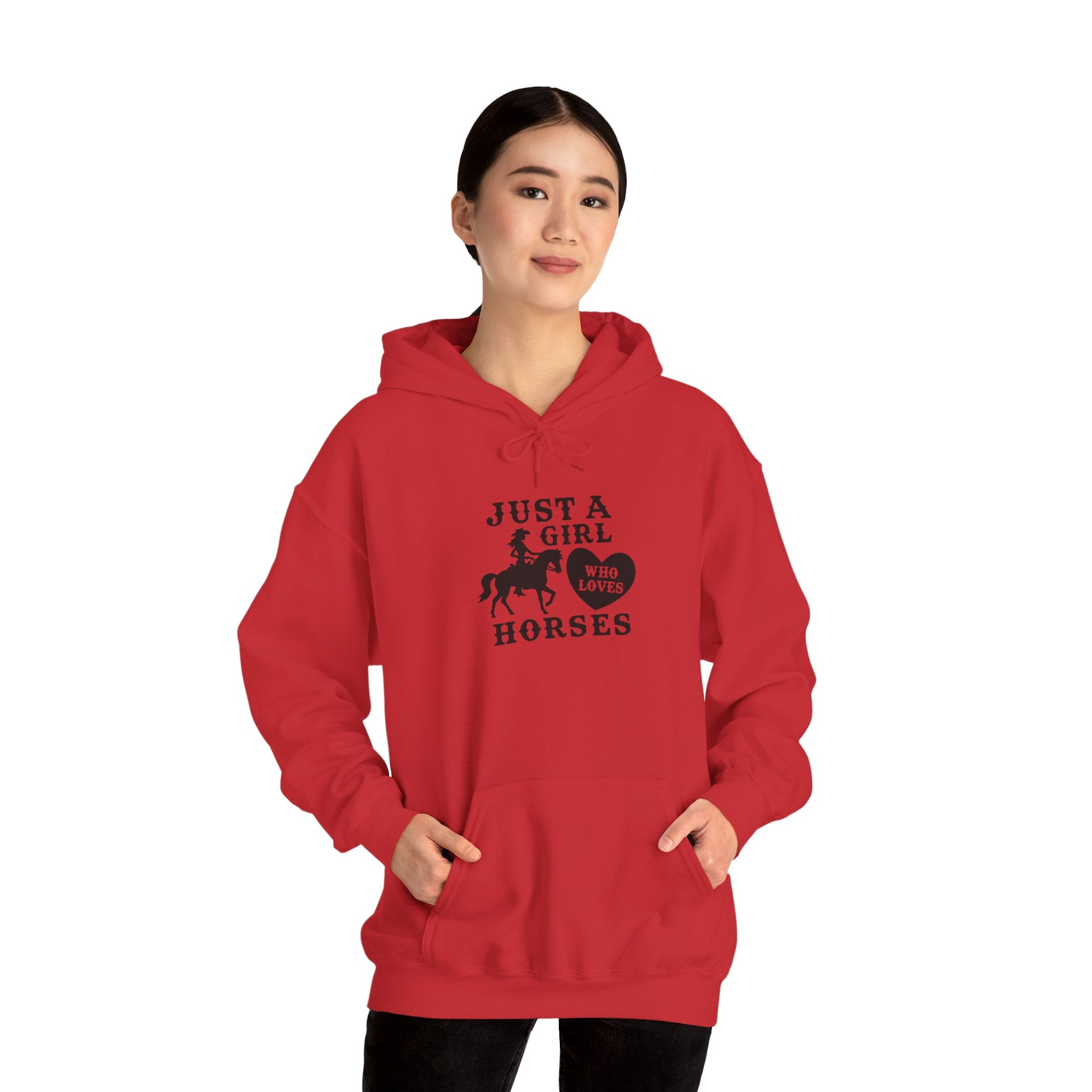 Just a Girl Who Loves Horses Hoodie — Women's Equestrian Sweatshirt