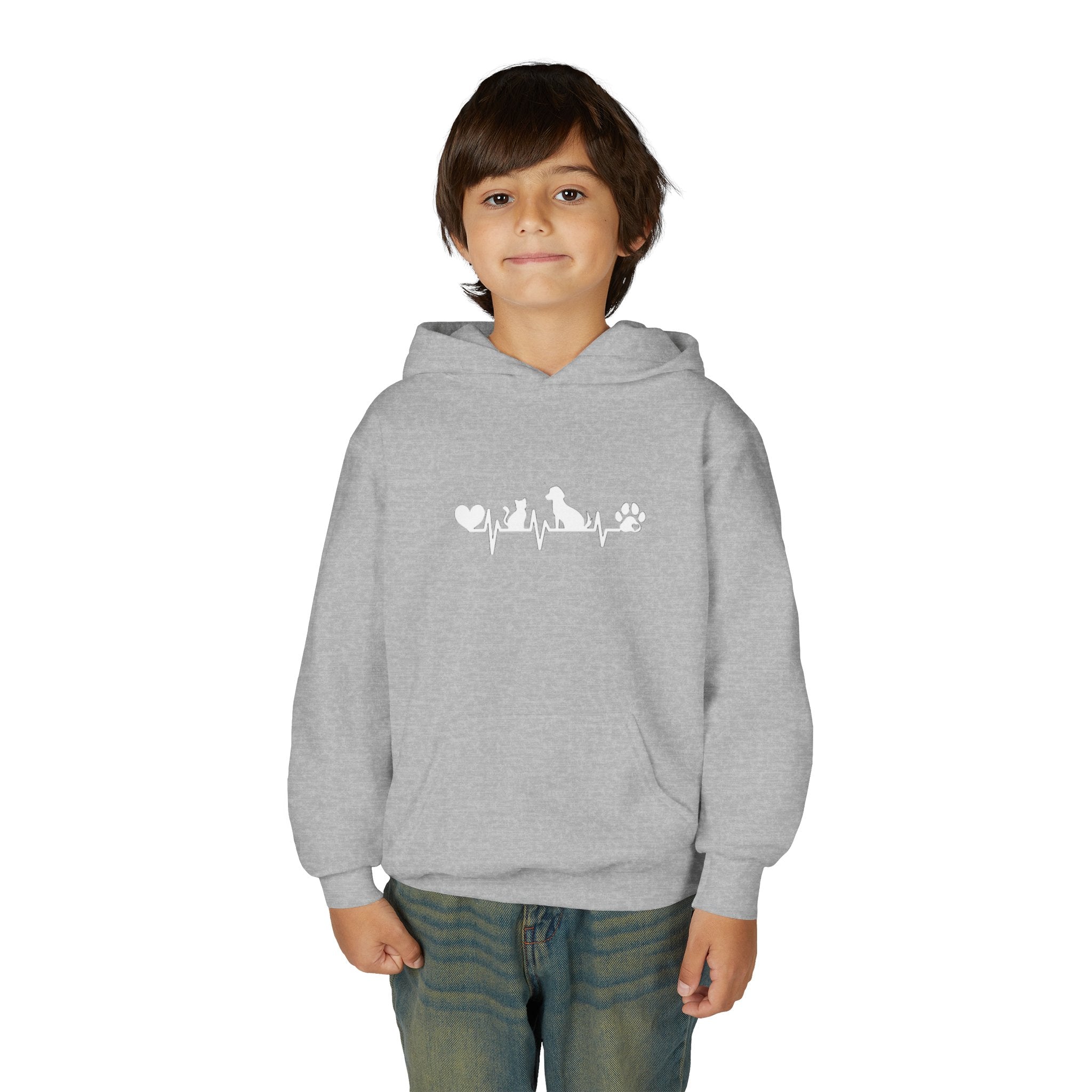 Kids Dog & Cat Heartbeat Hoodie