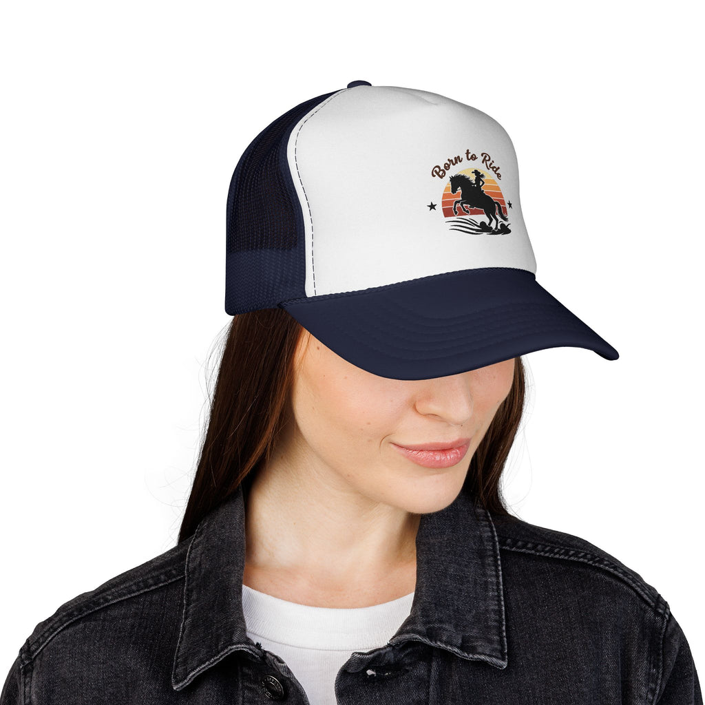 Born to Ride Trucker Hat — Western Rodeo Cowboy Cap