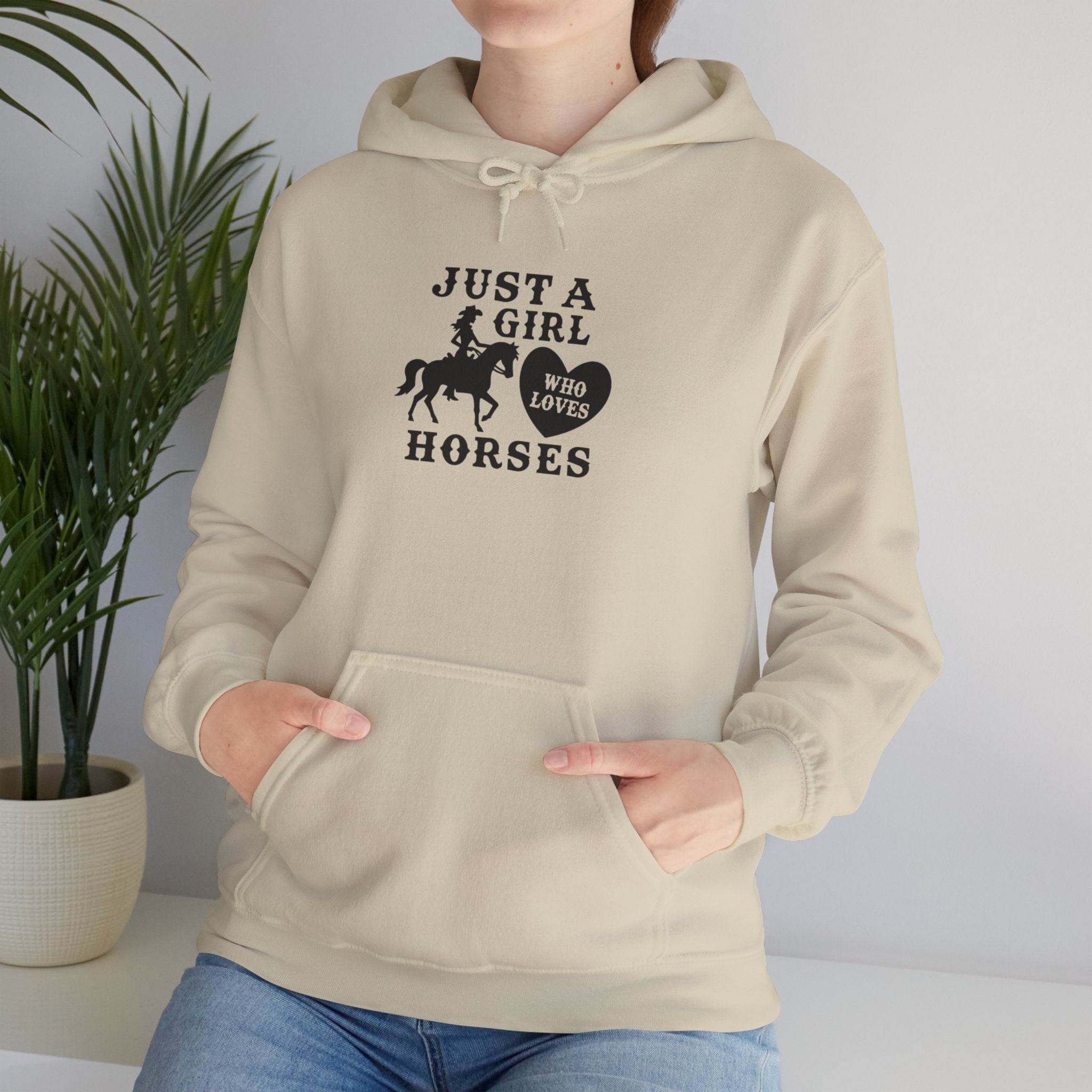 Just a Girl Who Loves Horses Hoodie — Women's Equestrian Sweatshirt