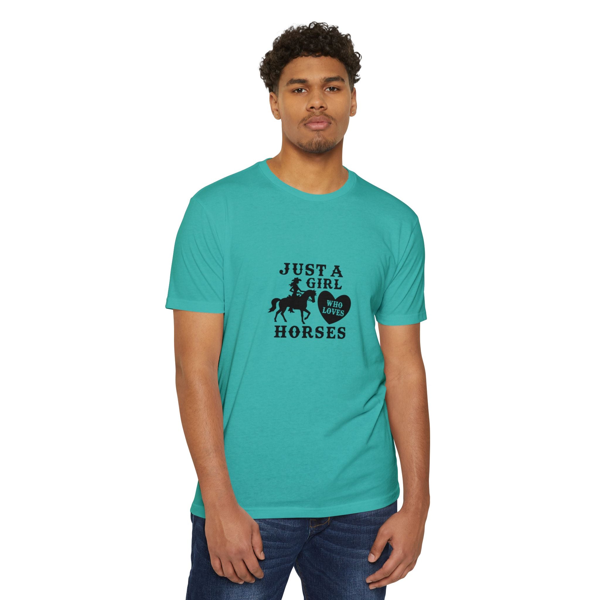 Just A Girl Who Loves Horses T-Shirt — Cute Equestrian Tee for Horse Lovers