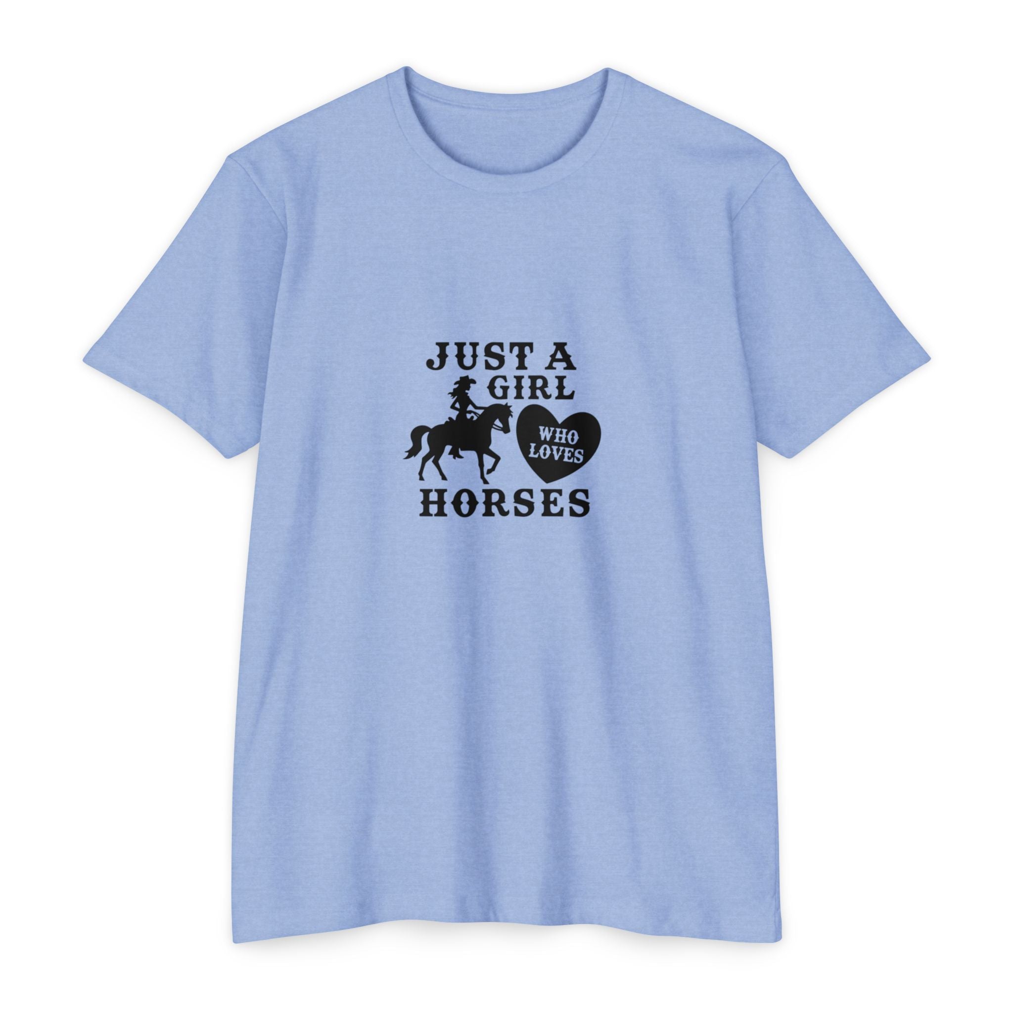 Just A Girl Who Loves Horses T-Shirt — Cute Equestrian Tee for Horse Lovers