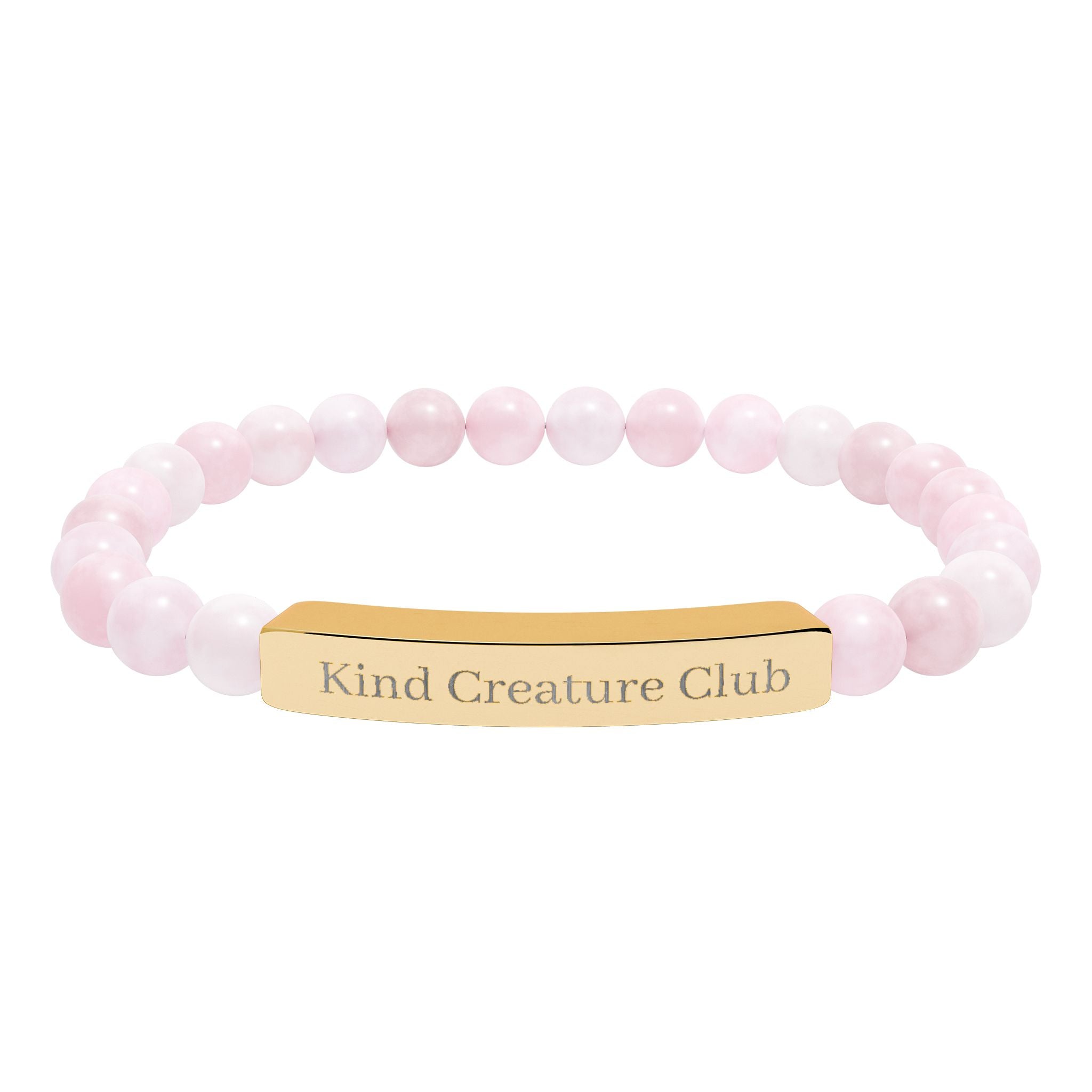 Kind Creature Club Bead Bar Bracelet — Custom Stretch Gemstone Bracelet