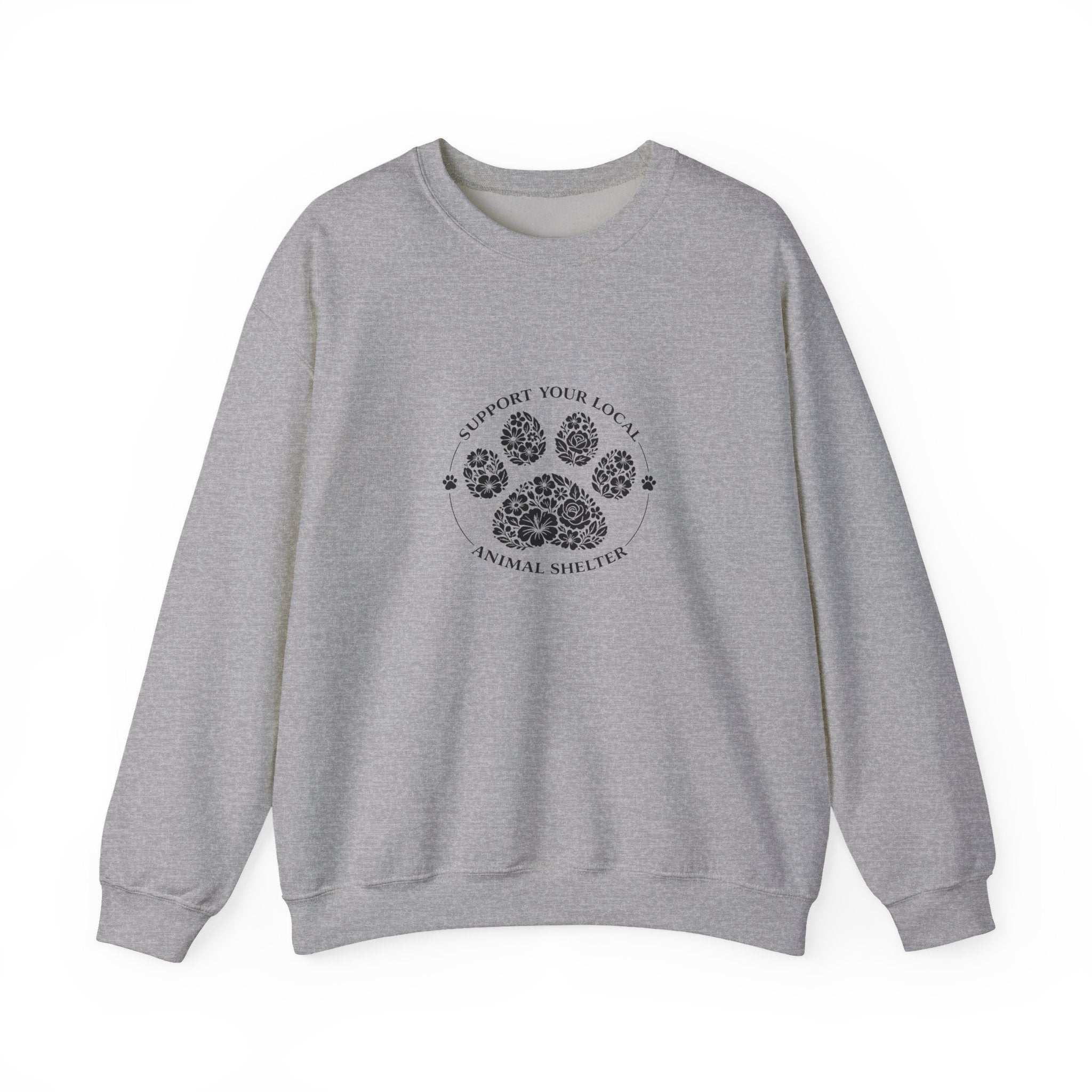 Paw Print Sweatshirt Support your Local Animal Shelter