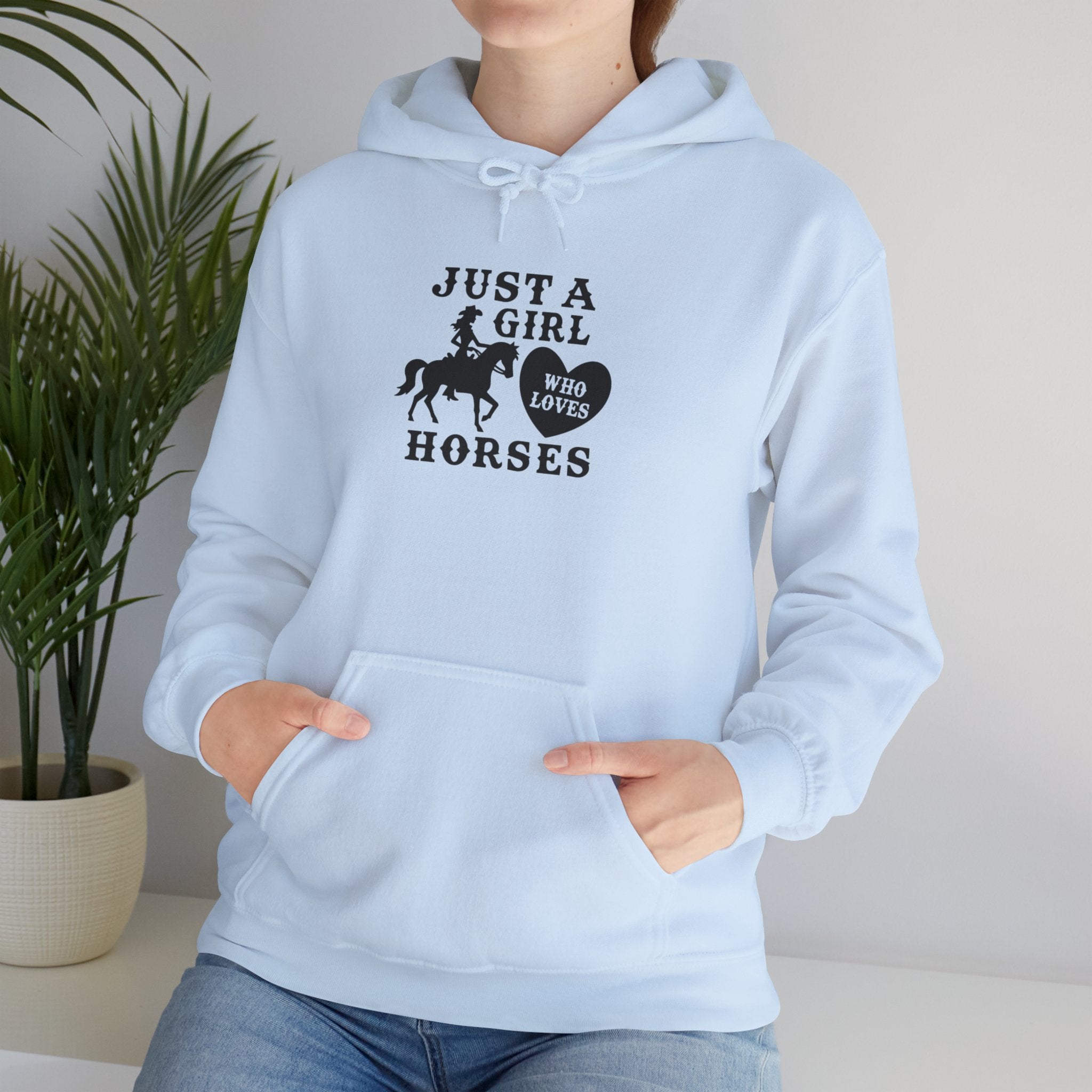Just a Girl Who Loves Horses Hoodie — Women's Equestrian Sweatshirt