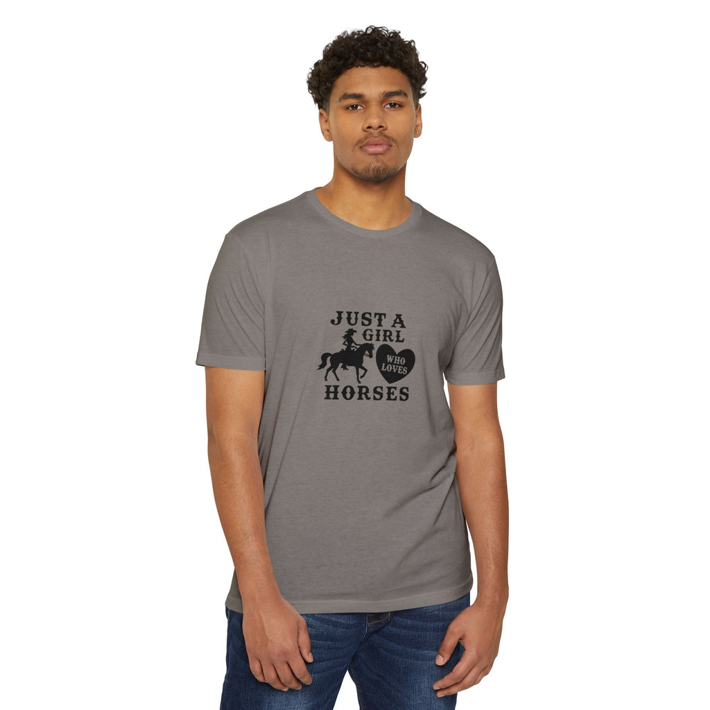 Just A Girl Who Loves Horses T-Shirt — Cute Equestrian Tee for Horse Lovers