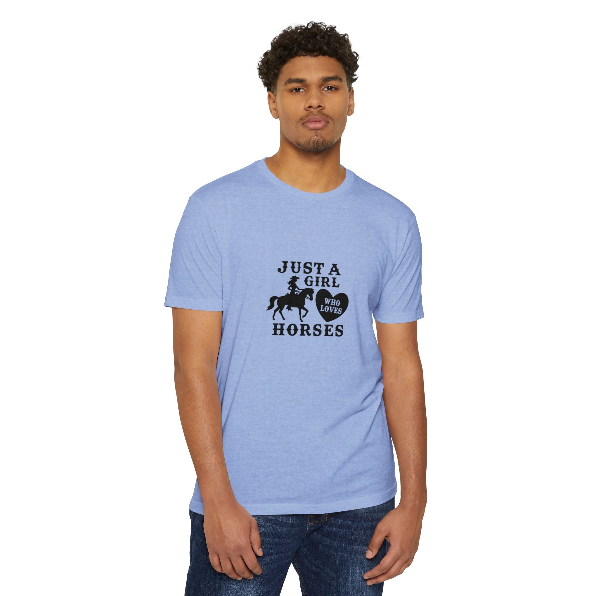 Just A Girl Who Loves Horses T-Shirt — Cute Equestrian Tee for Horse Lovers