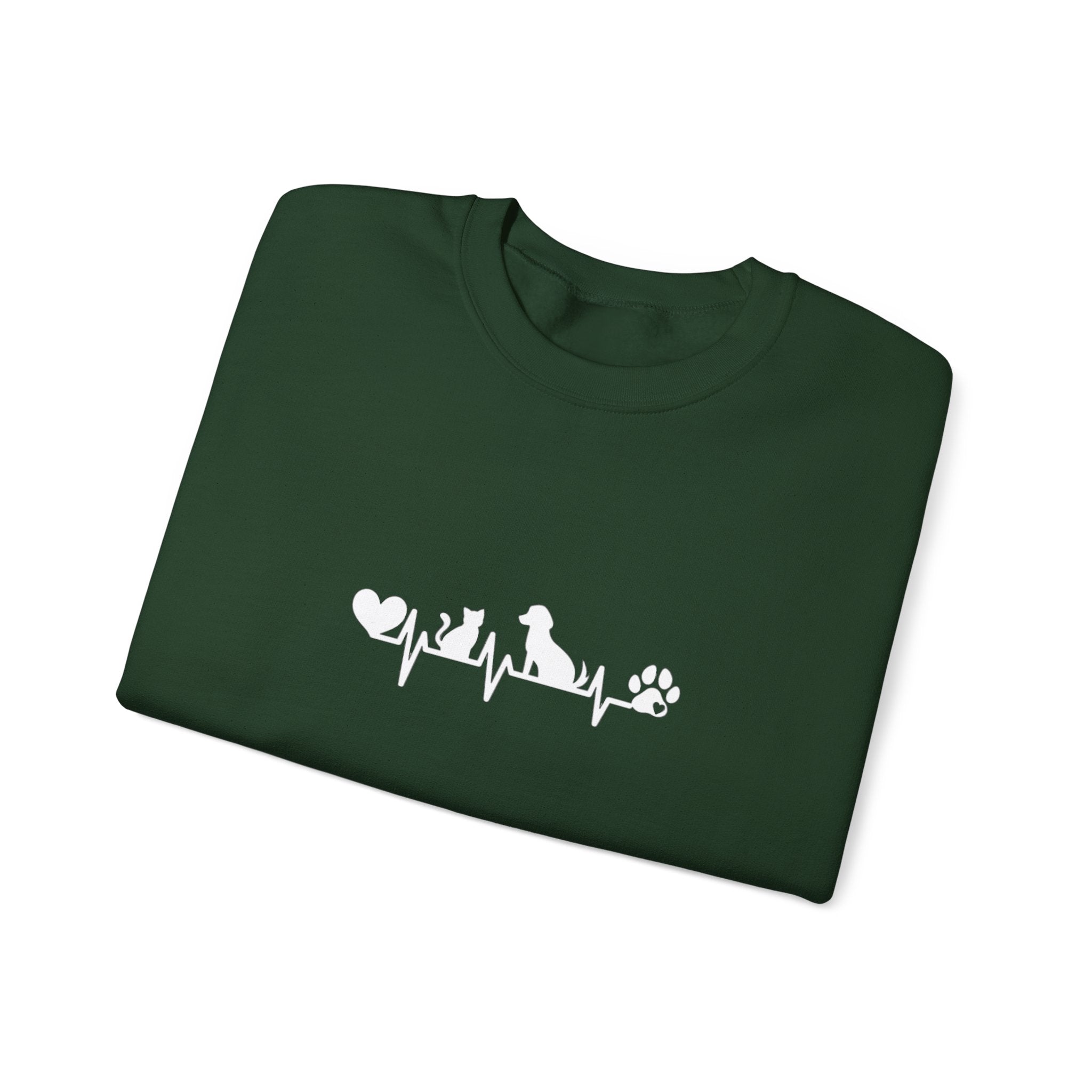 Cat-Dog Heartbeat Sweatshirt